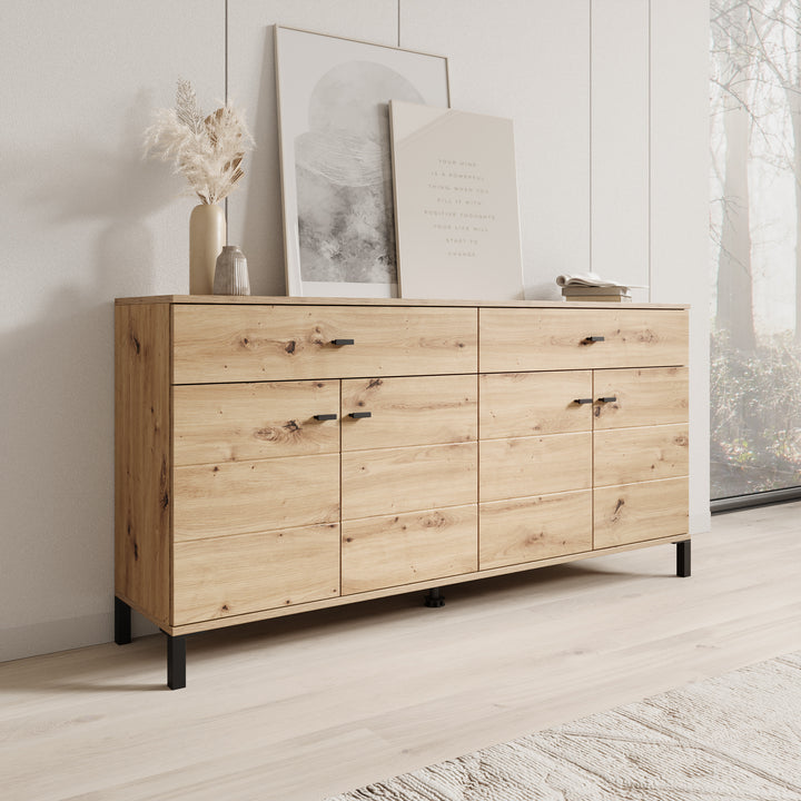 Avellio - Dressoir - Eikenpatroon - 154x35x78 cm
