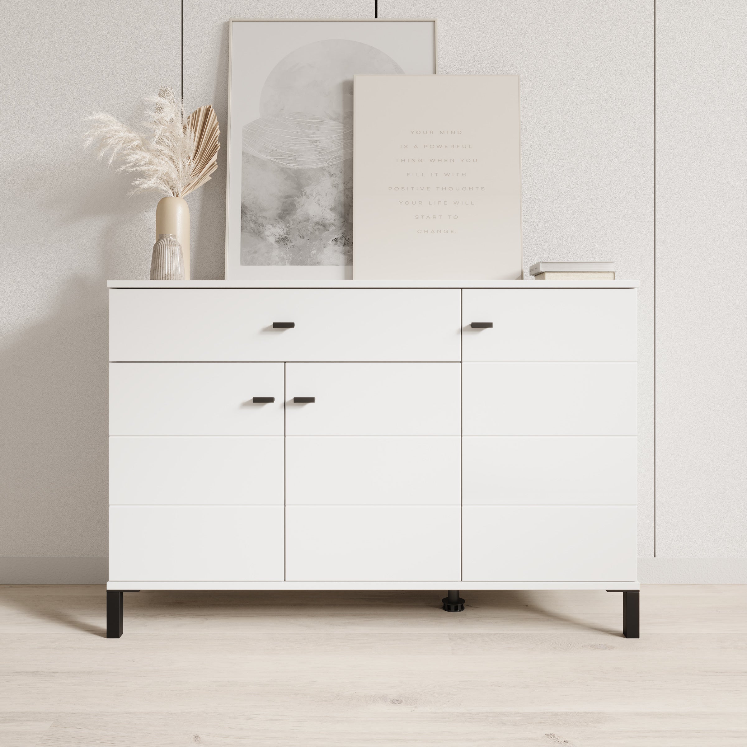 Avellio - Dressoir - Wit - 116x35x78 cm