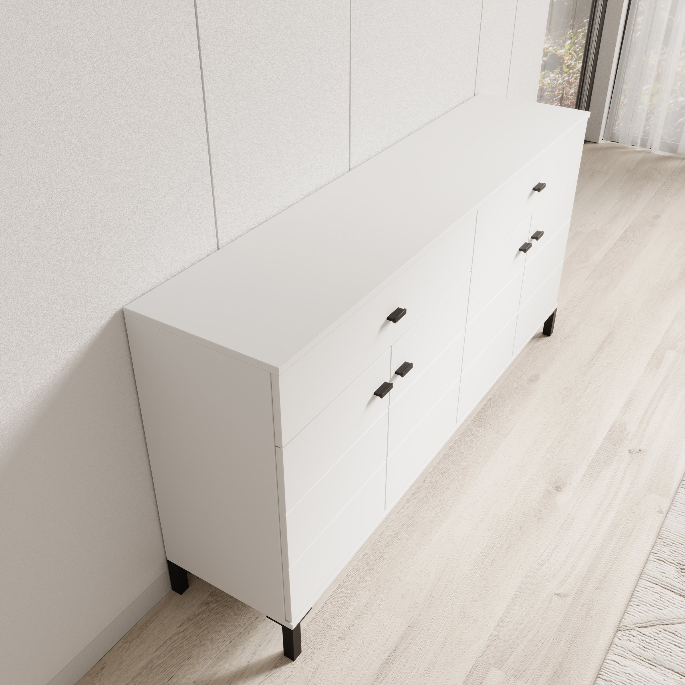 Avellio - Dressoir - Wit - 154x35x78 cm