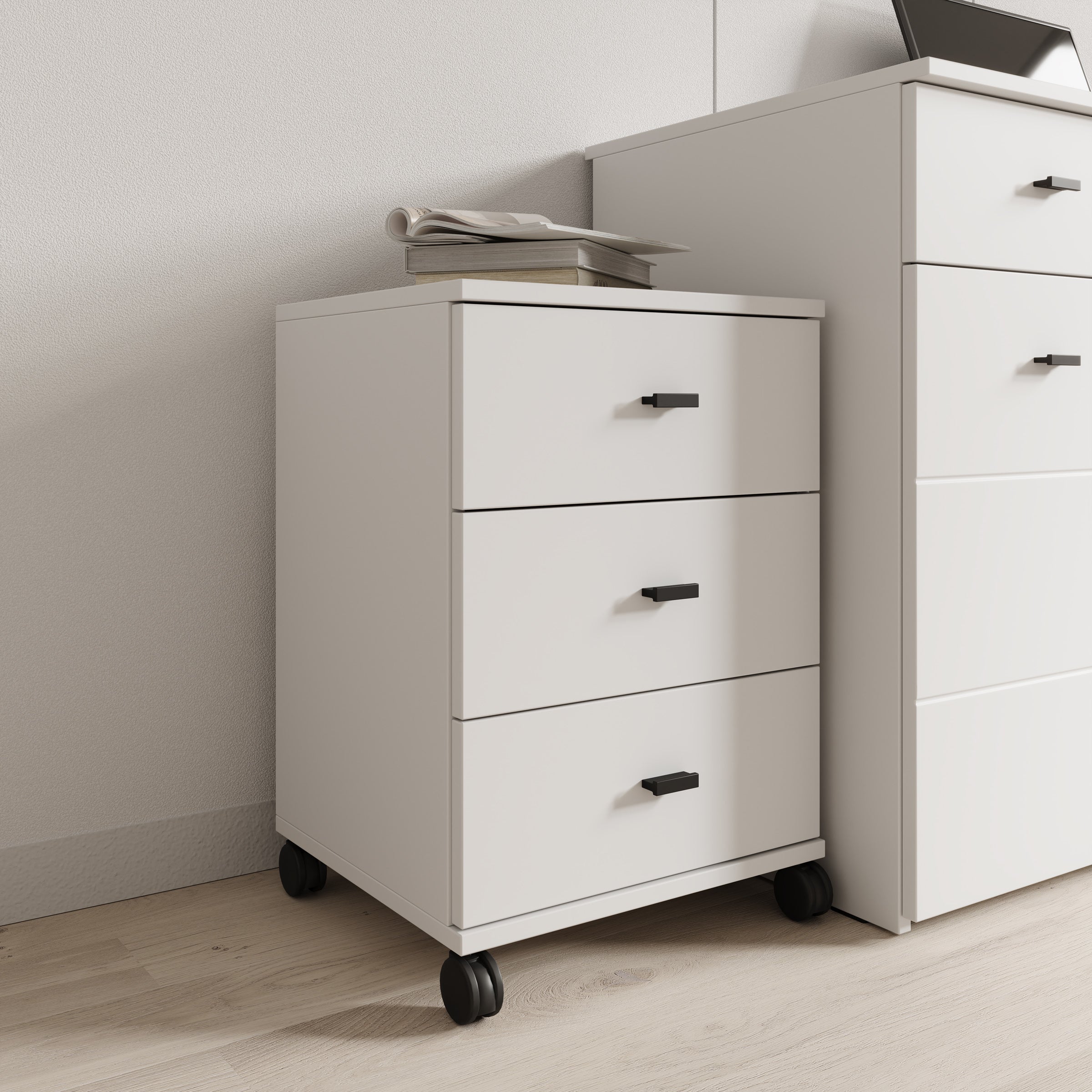 Avellio - Ladekast met 3 lades - Wit - 39x35x57 cm