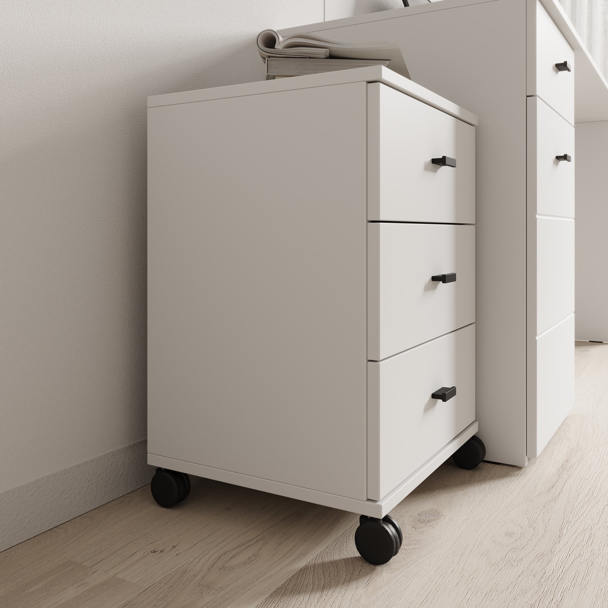 Avellio - Ladekast met 3 lades - Wit - 39x35x57 cm