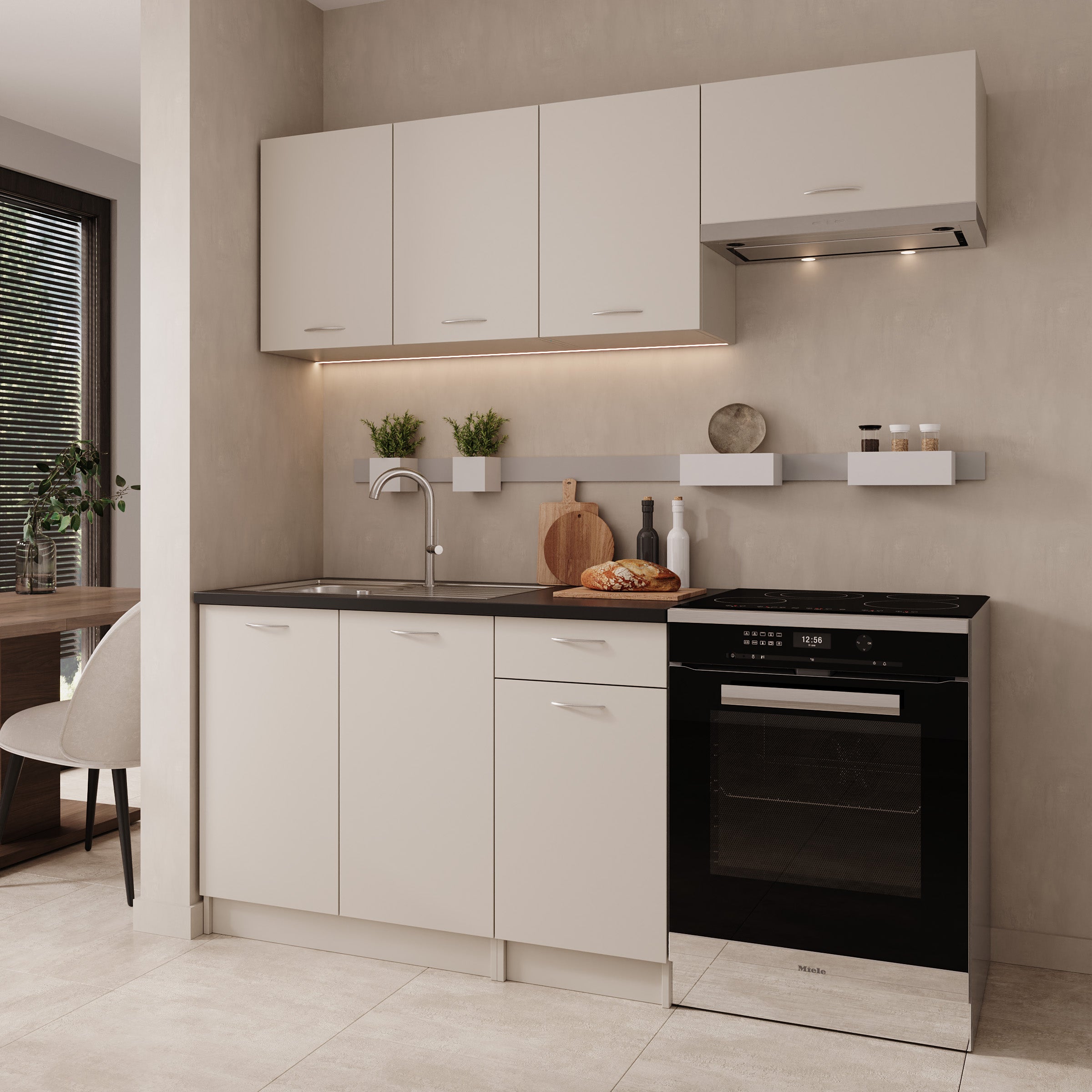 Avenor - Keuken - Beige - 180x60x85 cm