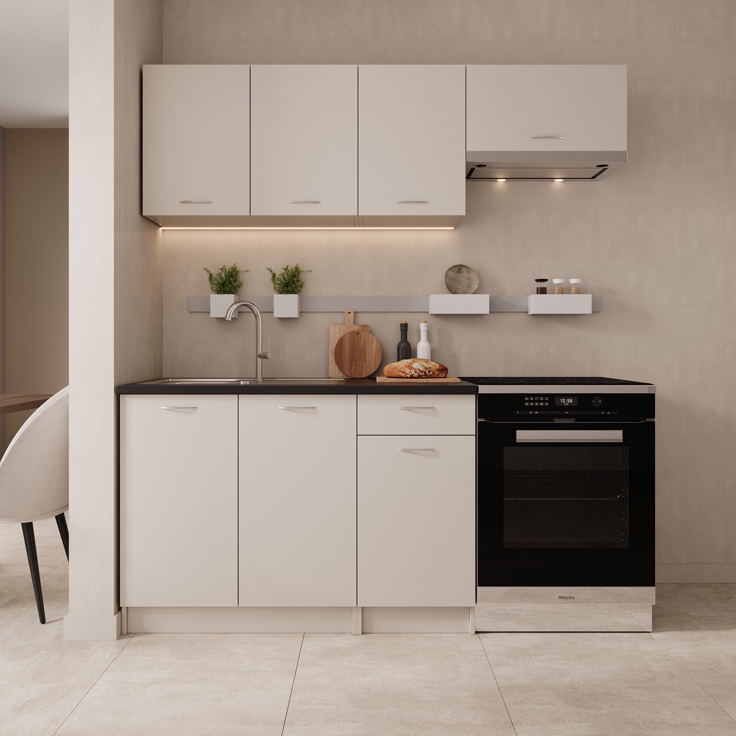 Avenor - Keuken - Beige - 180x60x85 cm