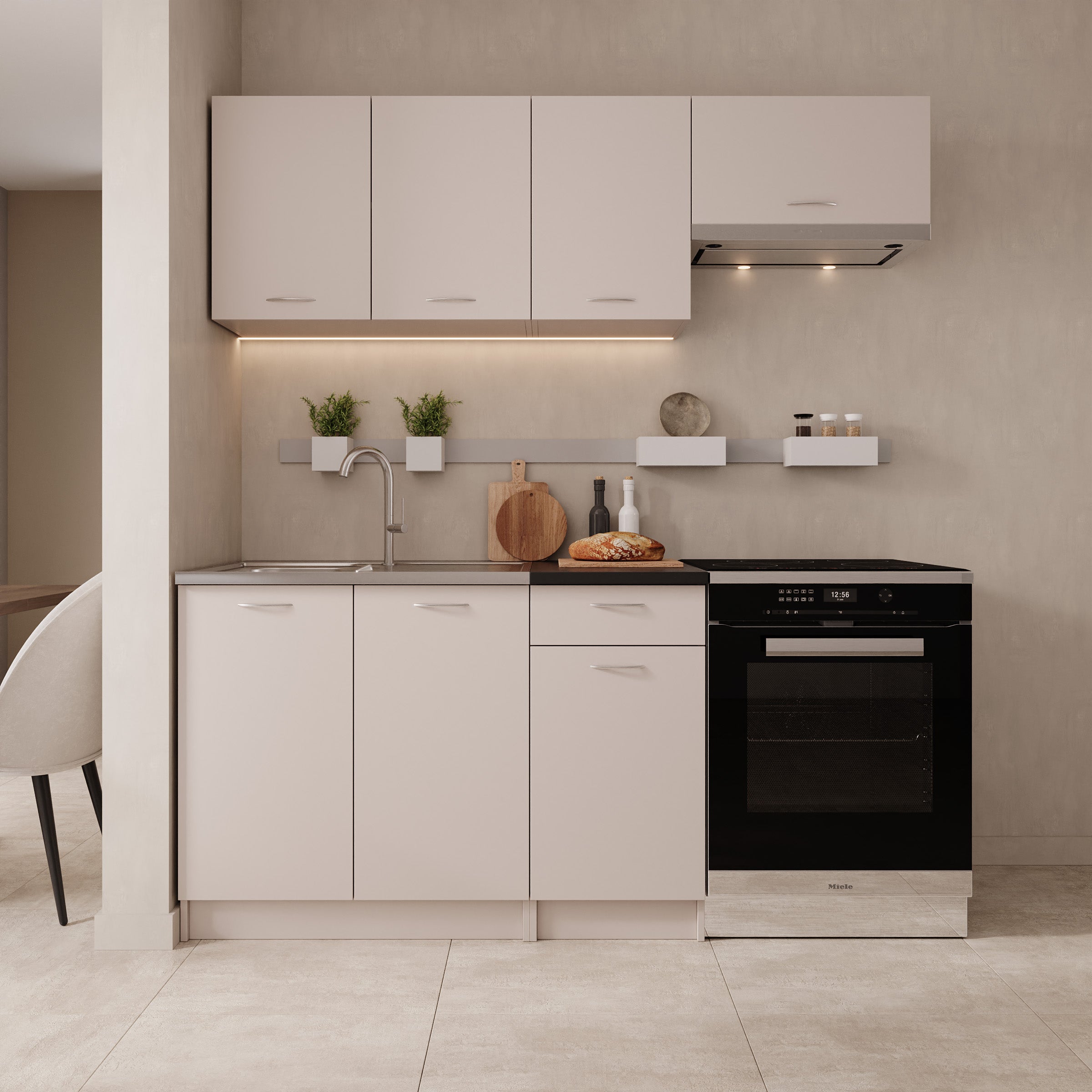 Avenor - Keuken - Beige - 180x60x85 cm