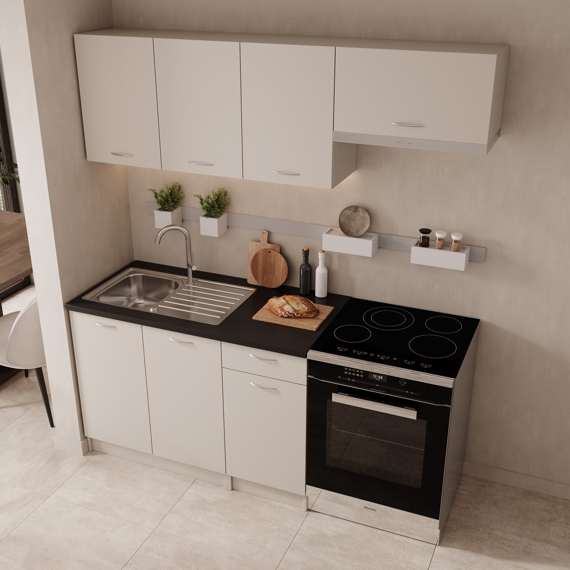 Avenor - Keuken - Beige - 180x60x85 cm