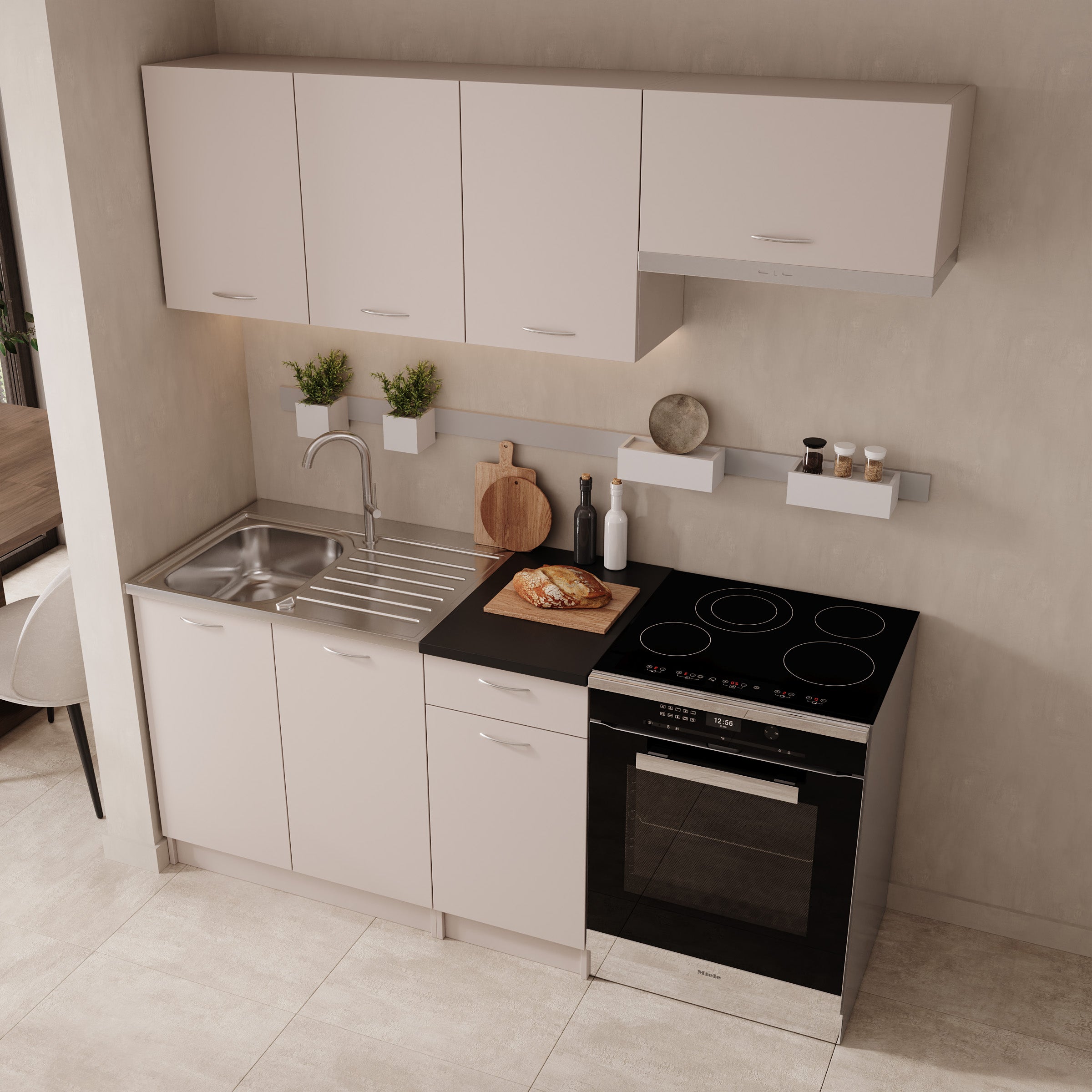 Avenor - Keuken - Beige - 180x60x85 cm