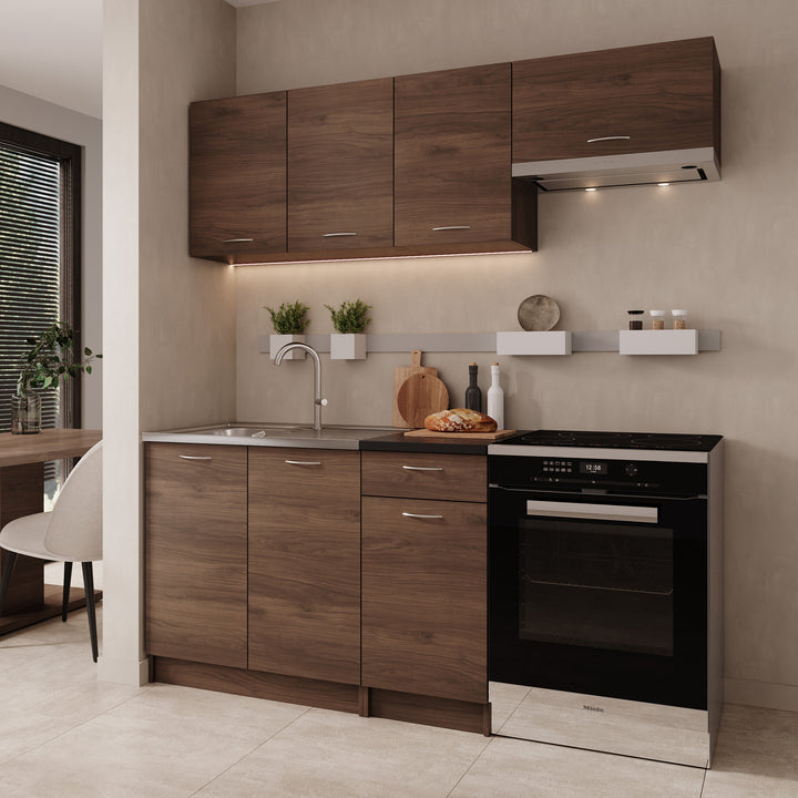 Avenor - Keuken - Walnootpatroon - 180x60x85 cm