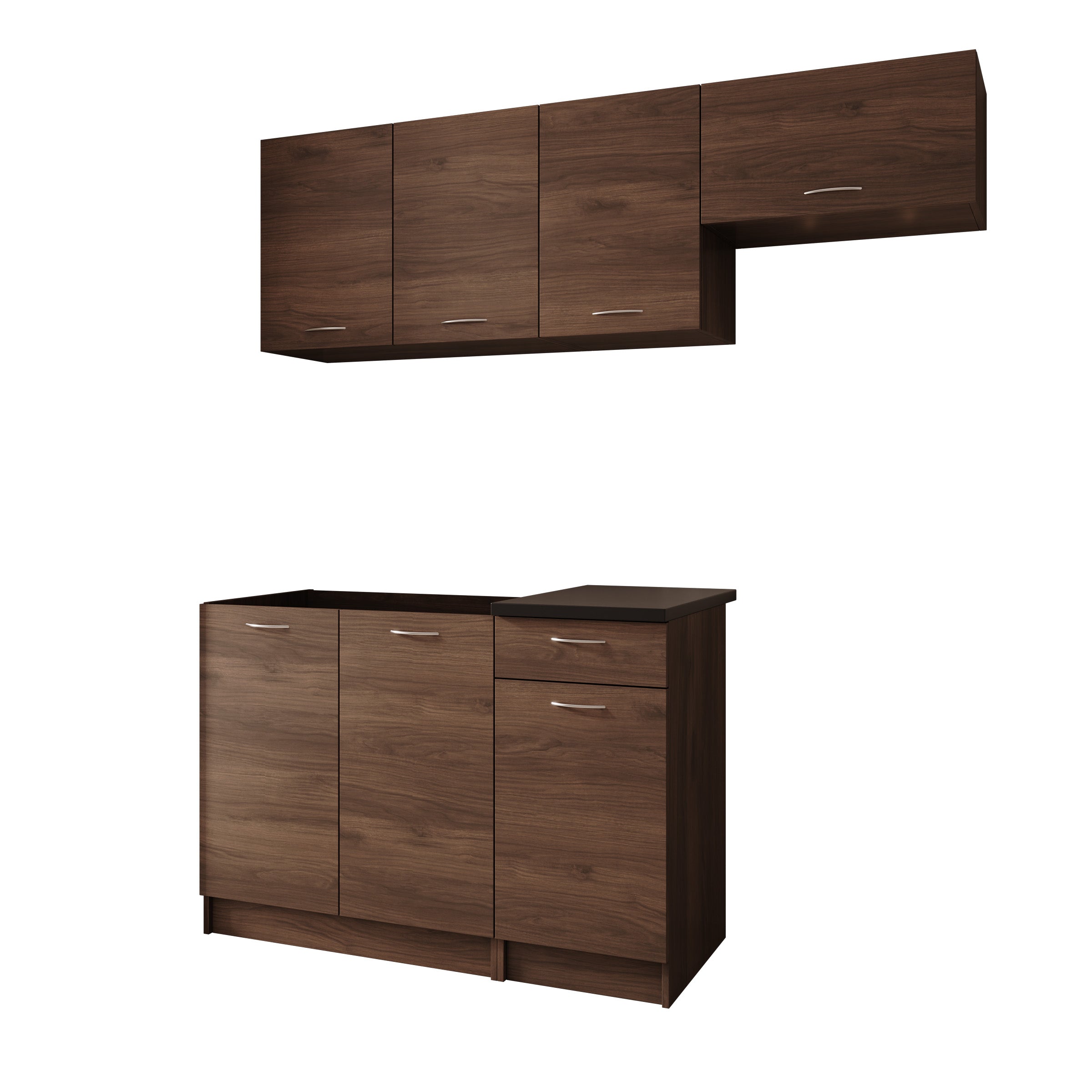Avenor - Keuken - Walnootpatroon - 180x60x85 cm