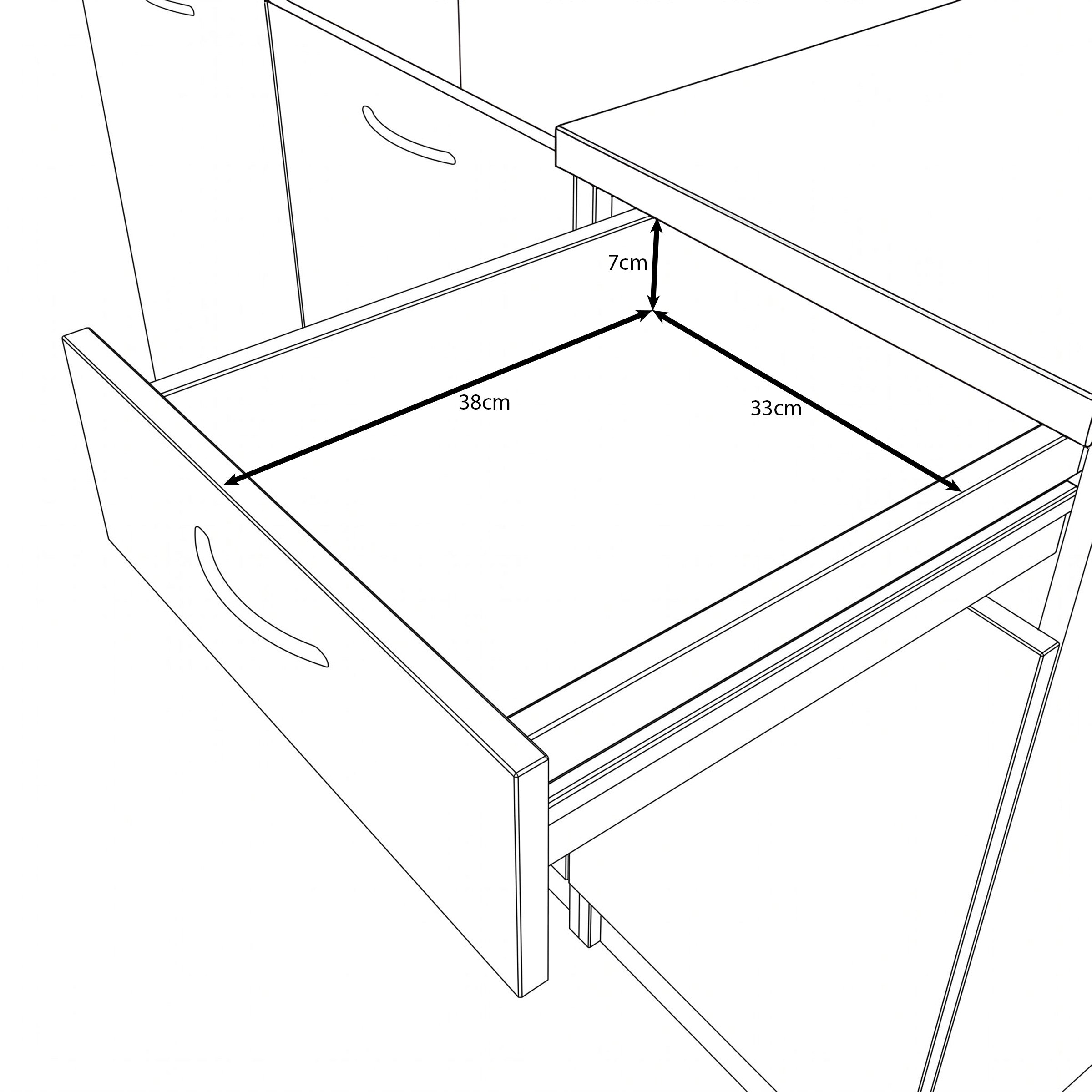 Avenor - Keuken - Walnootpatroon - 180x60x85 cm