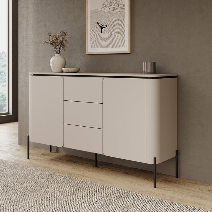 Avero - Dressoir - Beige - 163x40x94 cm