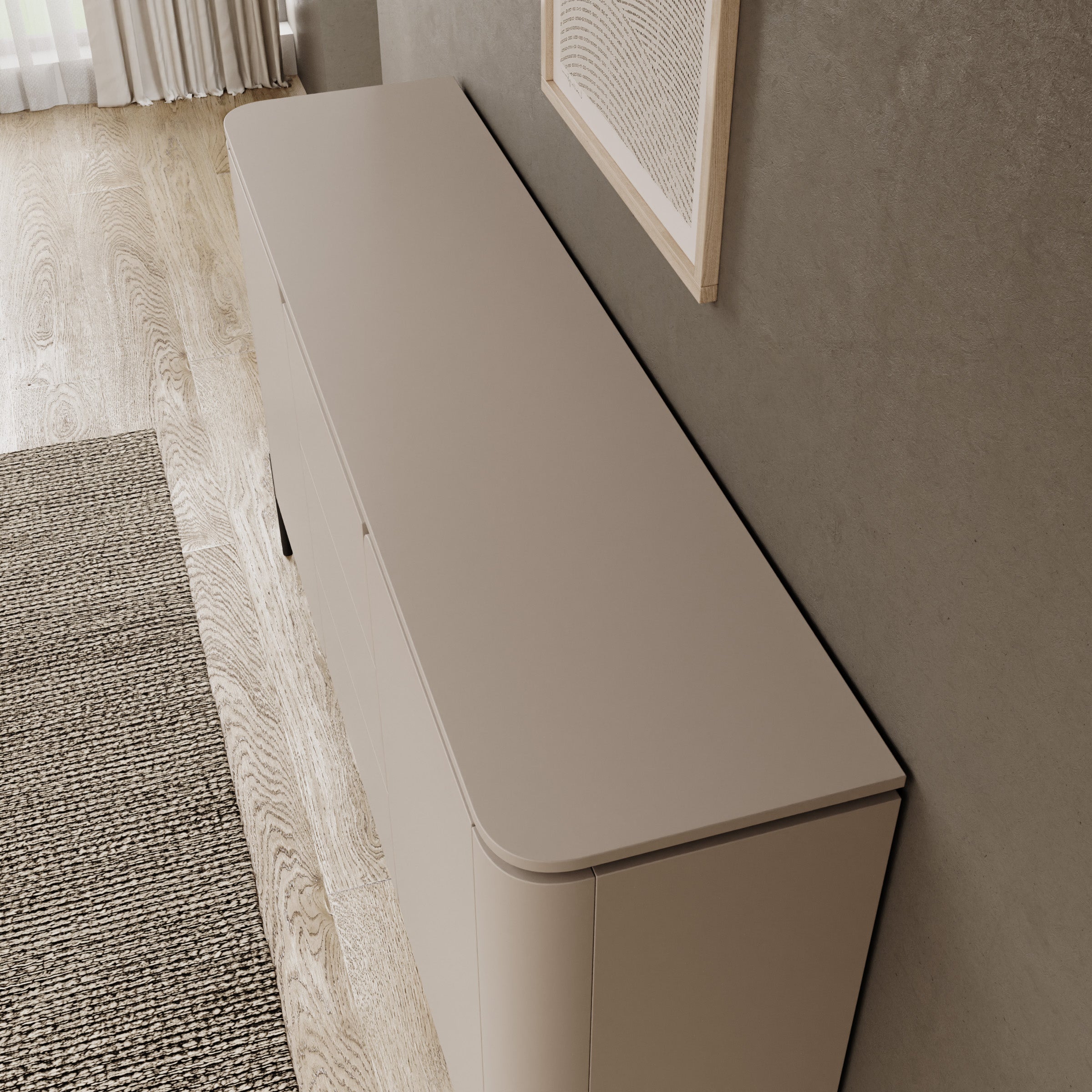 Avero - Dressoir - Beige - 163x40x94 cm