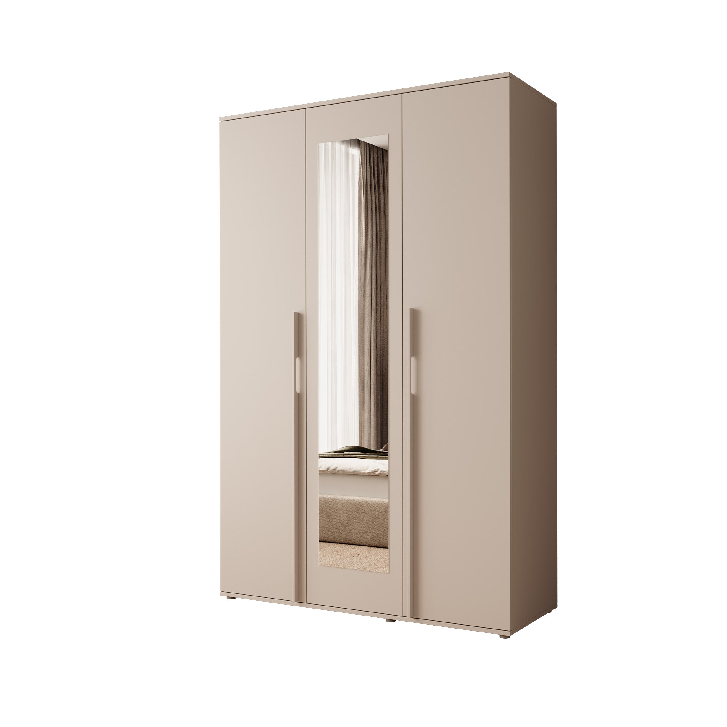 Avery - Kledingkast met 3 deuren - Beige - 135x52x210 cm