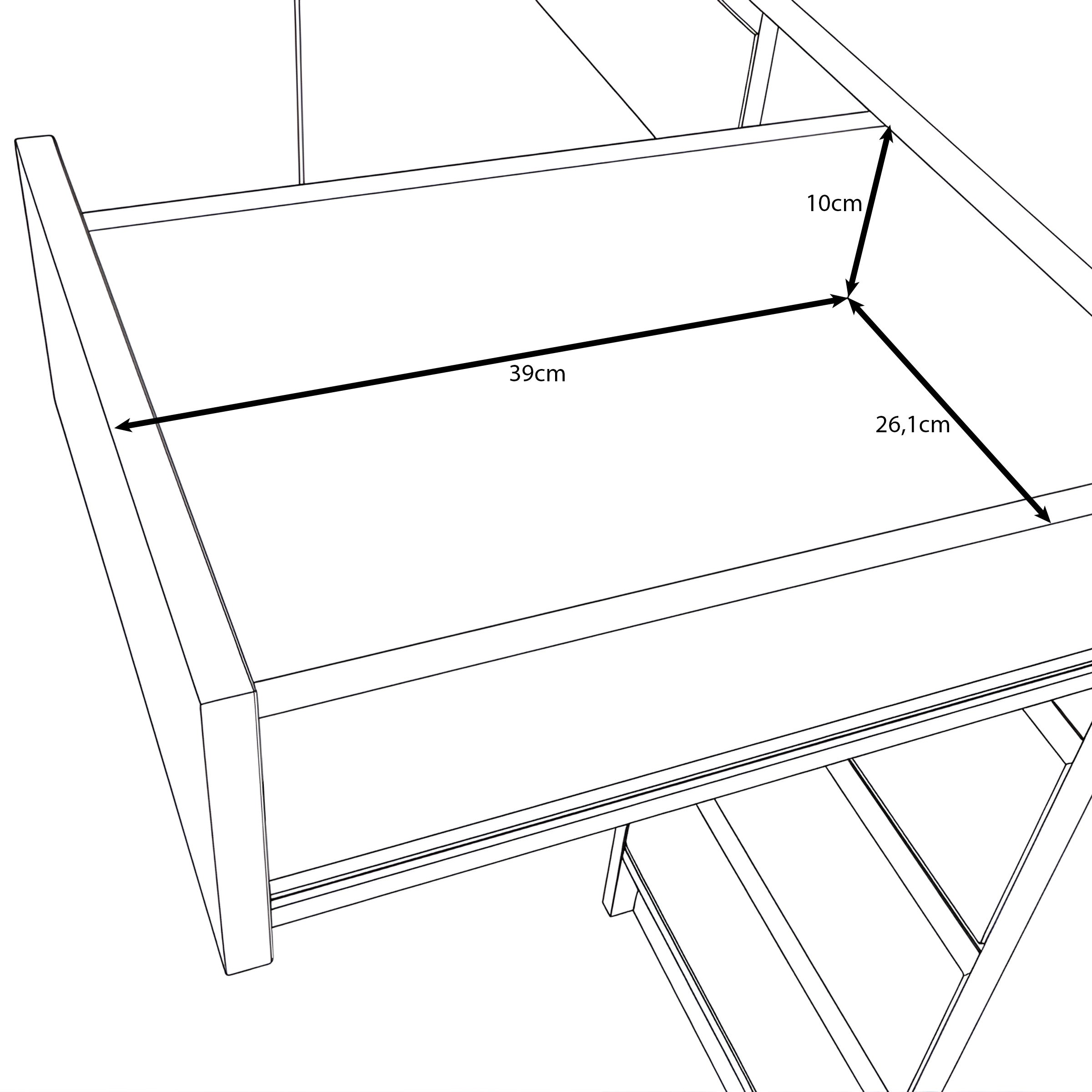 Avio - Bureau - Donker eikenpatroon - 120x55x76 cm