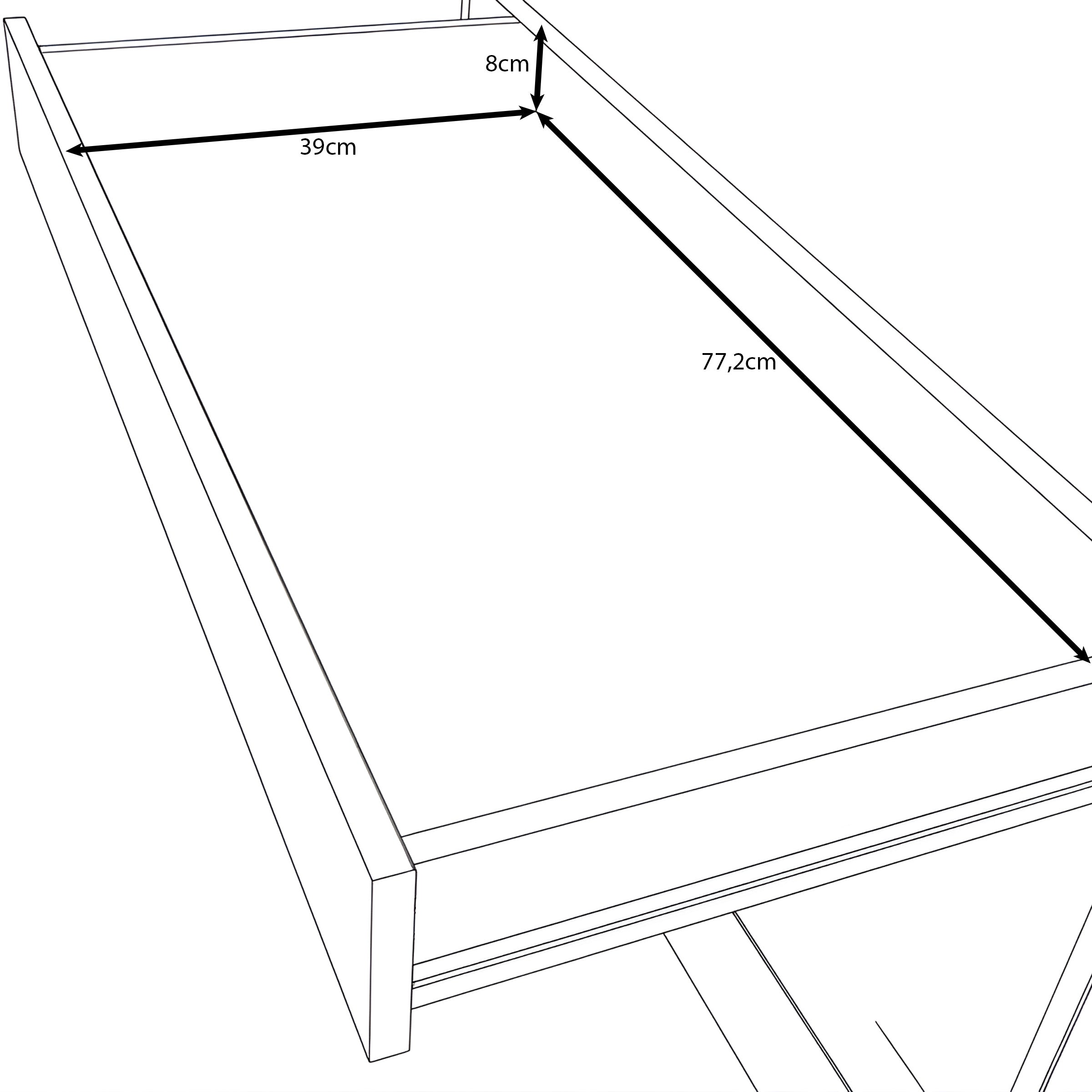 Avio - Bureau - Donker eikenpatroon - 120x55x76 cm