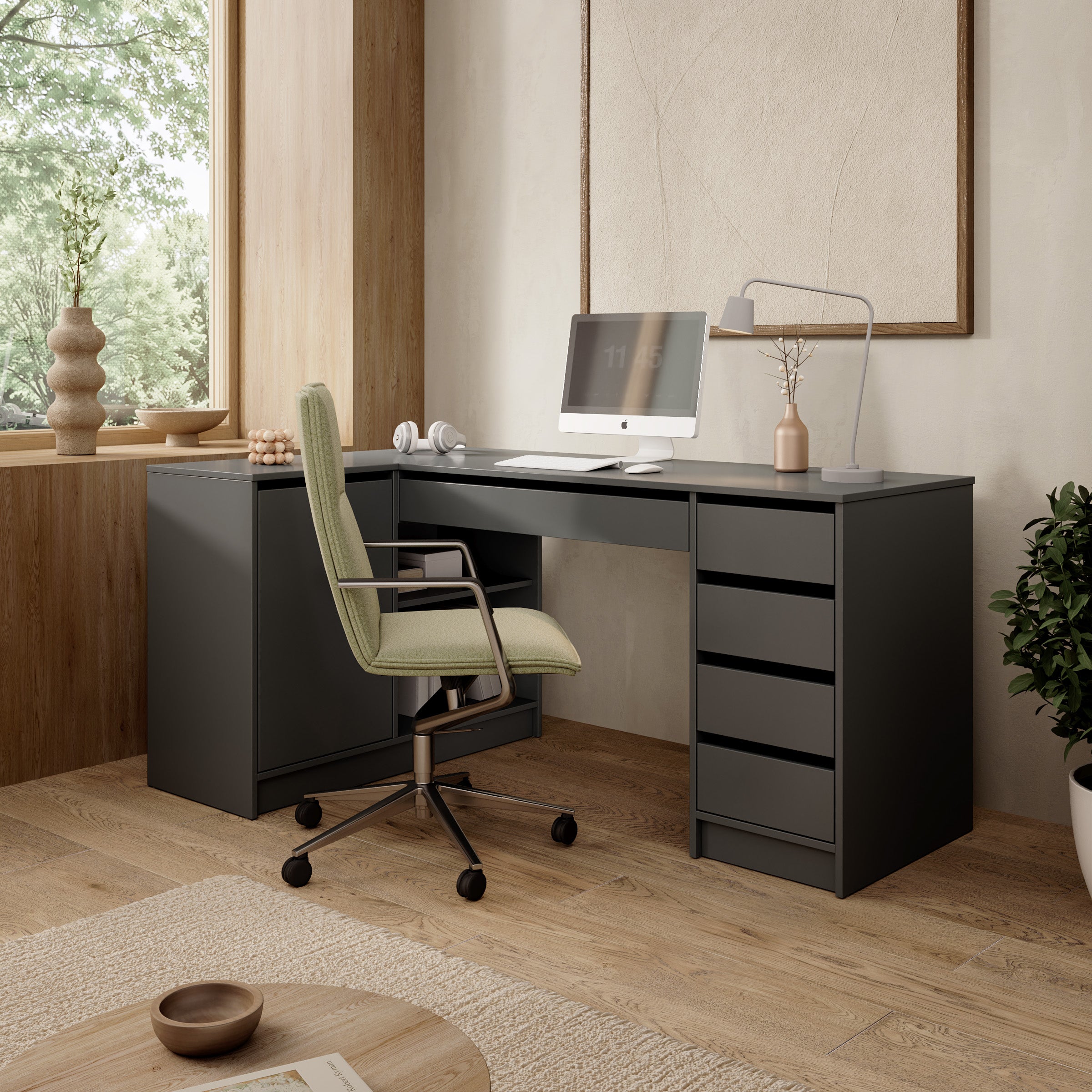 Avio 3 - Bureau - Antraciet - 158x98x76 cm