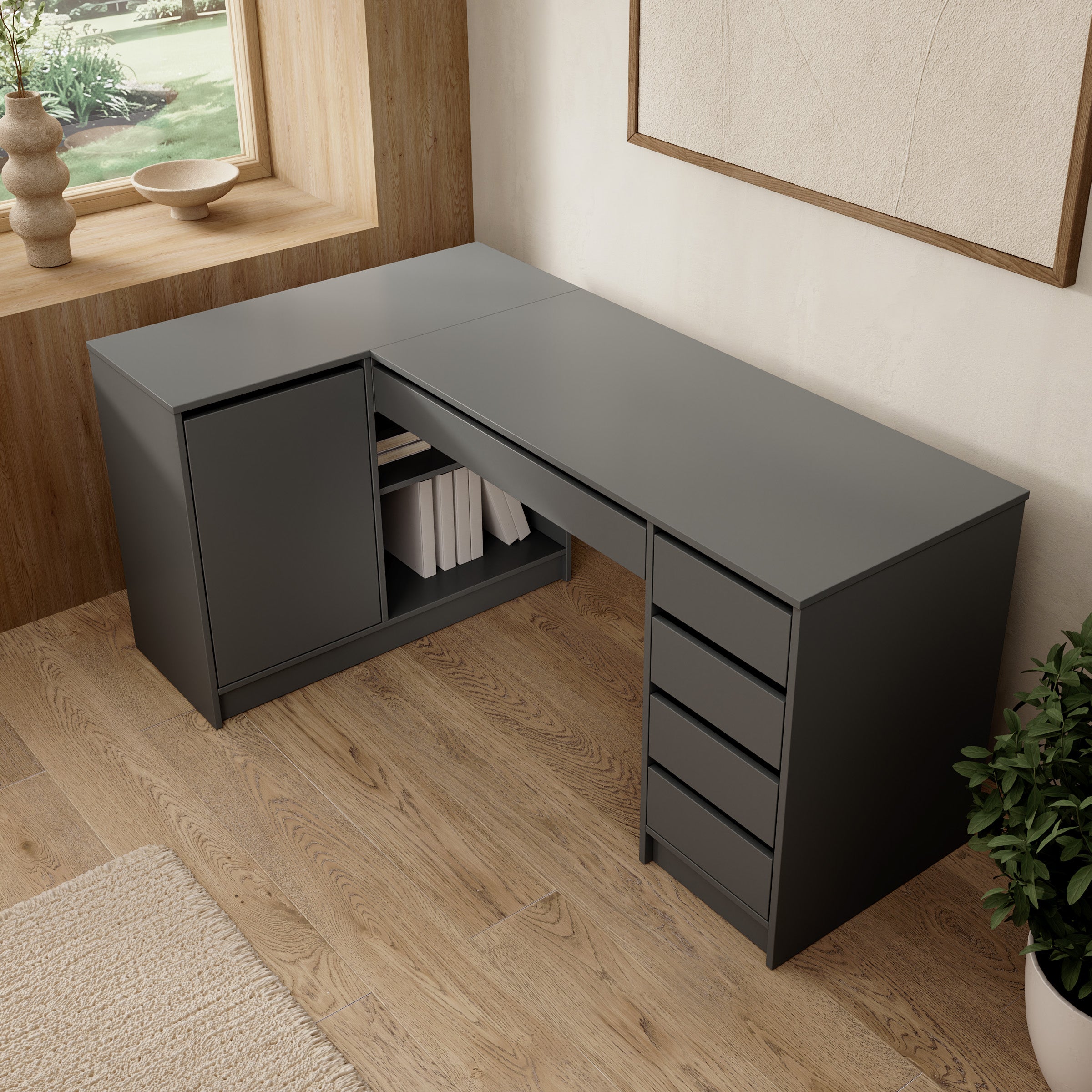 Avio 3 - Bureau - Antraciet - 158x98x76 cm
