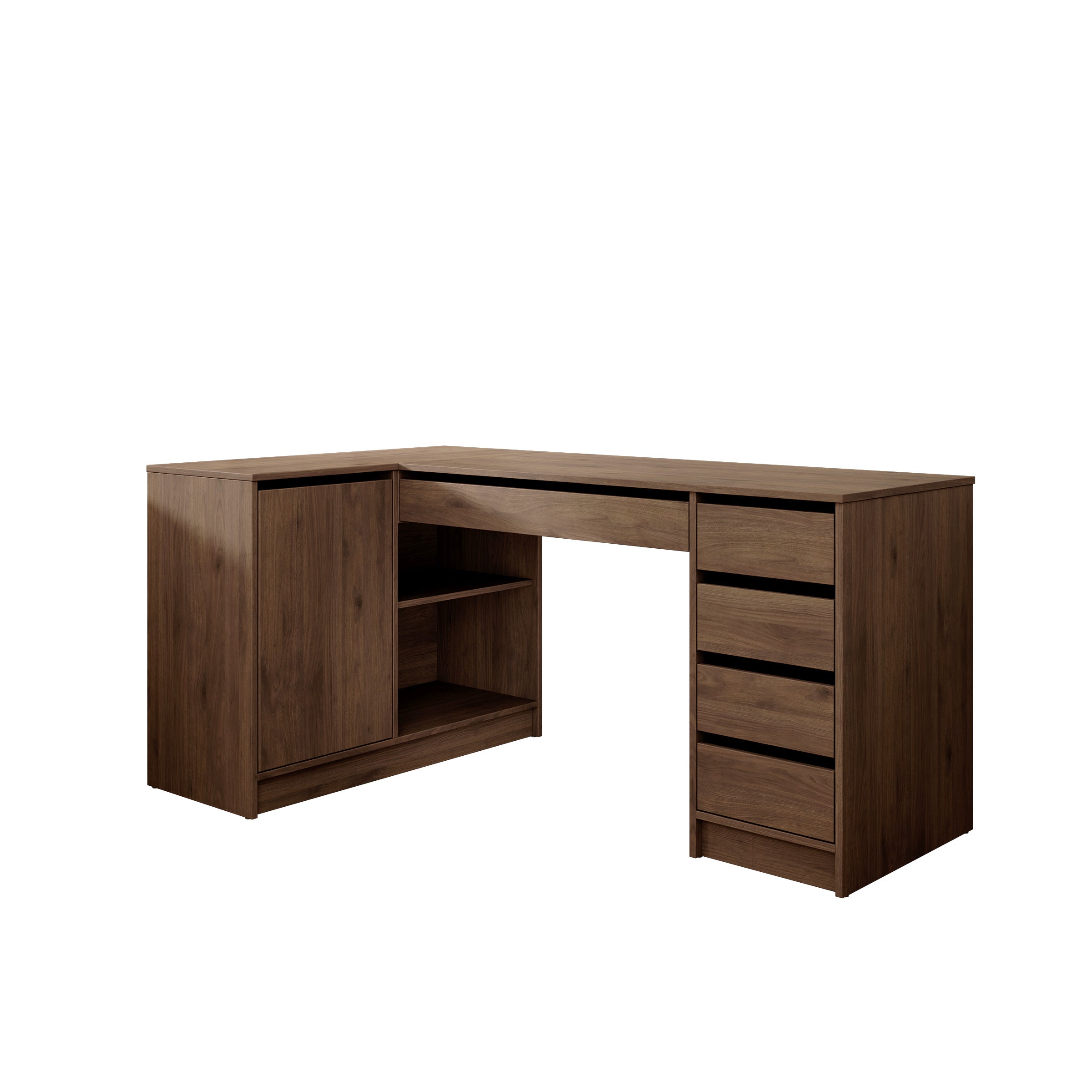Avio 3 - Bureau - Donker eikenpatroon - 158x98x76 cm