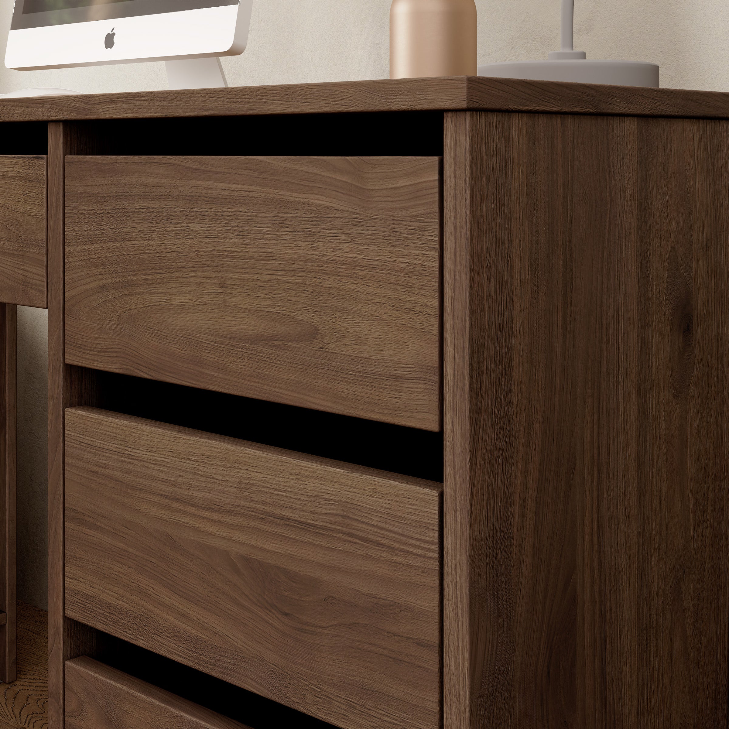 Avio 3 - Bureau - Donker eikenpatroon - 158x98x76 cm