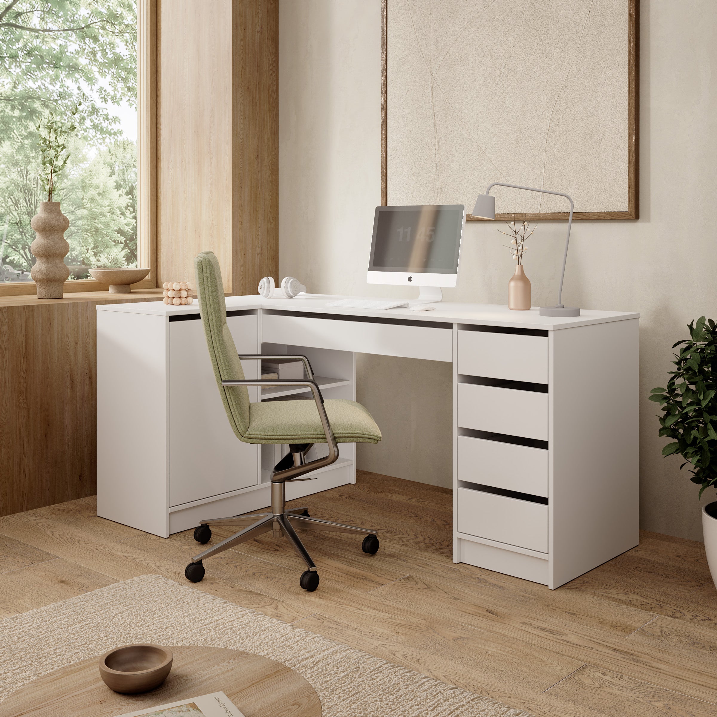 Avio 3 - Bureau - Wit - 158x98x76 cm