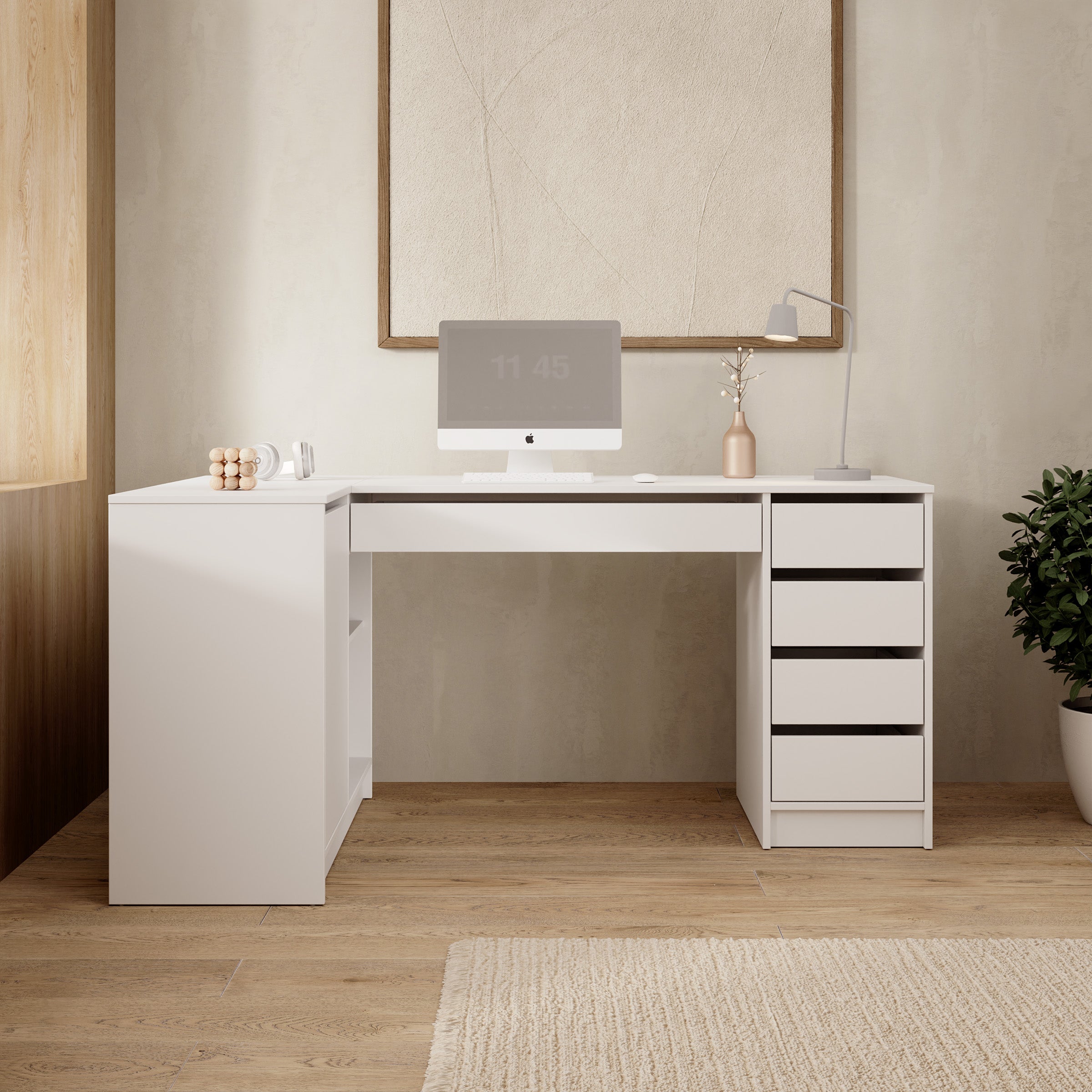 Avio 3 - Bureau - Wit - 158x98x76 cm