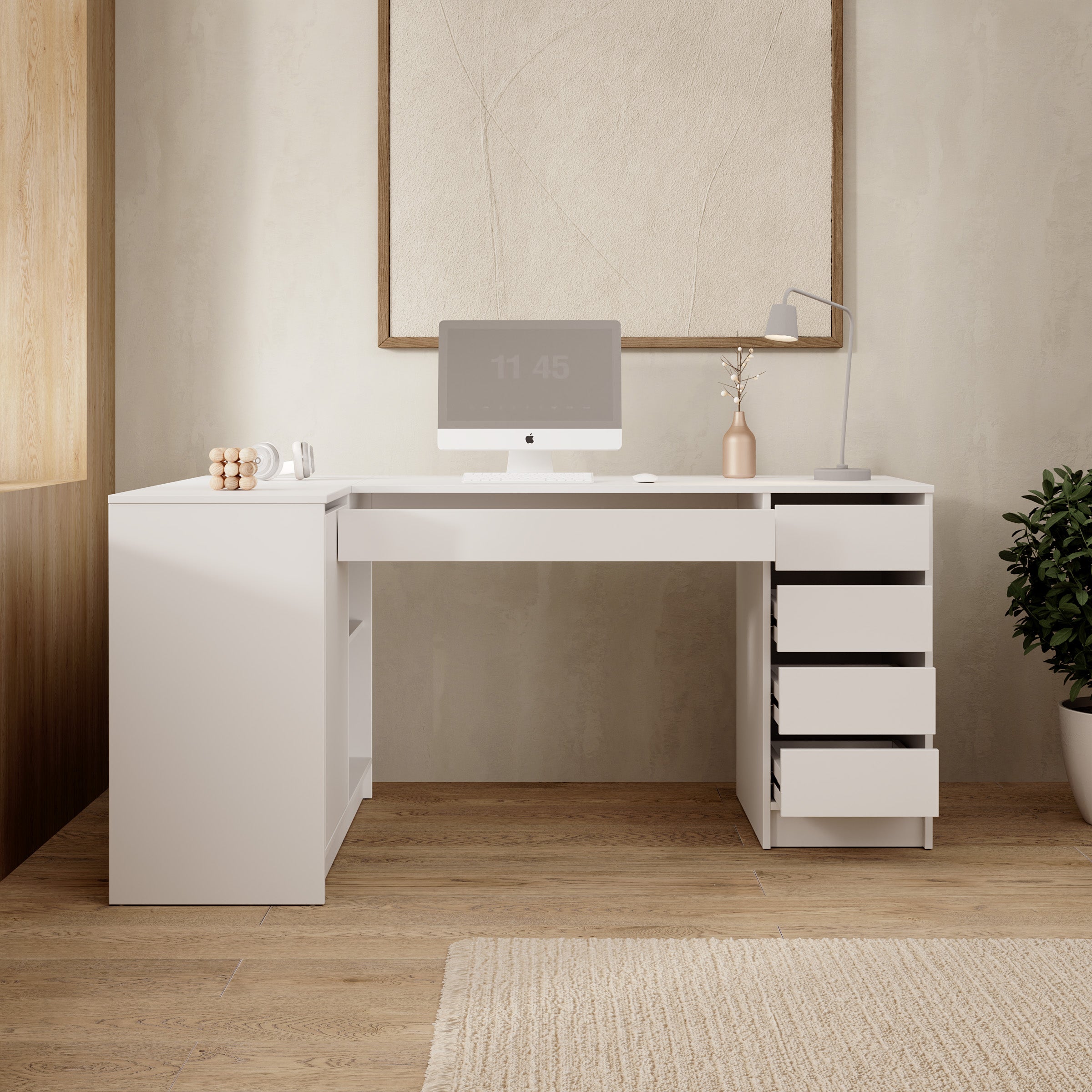 Avio 3 - Bureau - Wit - 158x98x76 cm