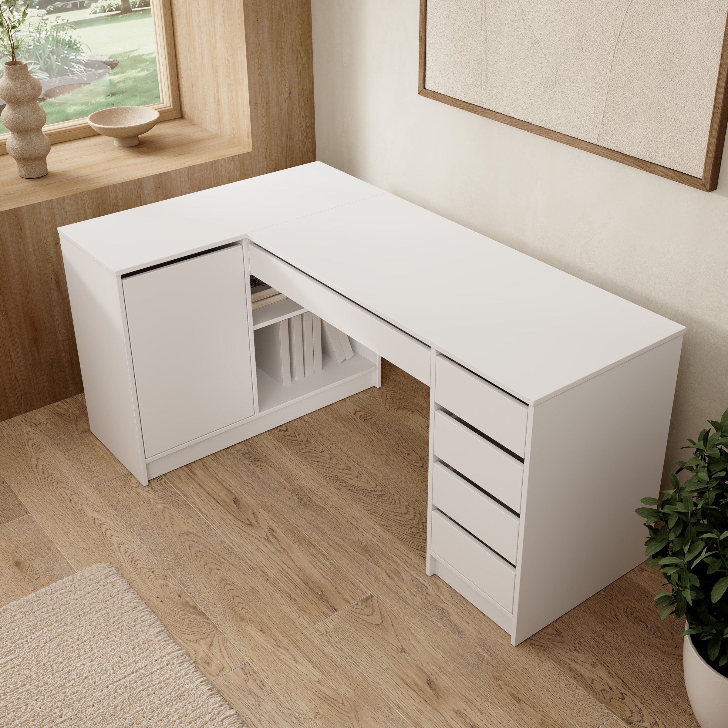 Avio 3 - Bureau - Wit - 158x98x76 cm