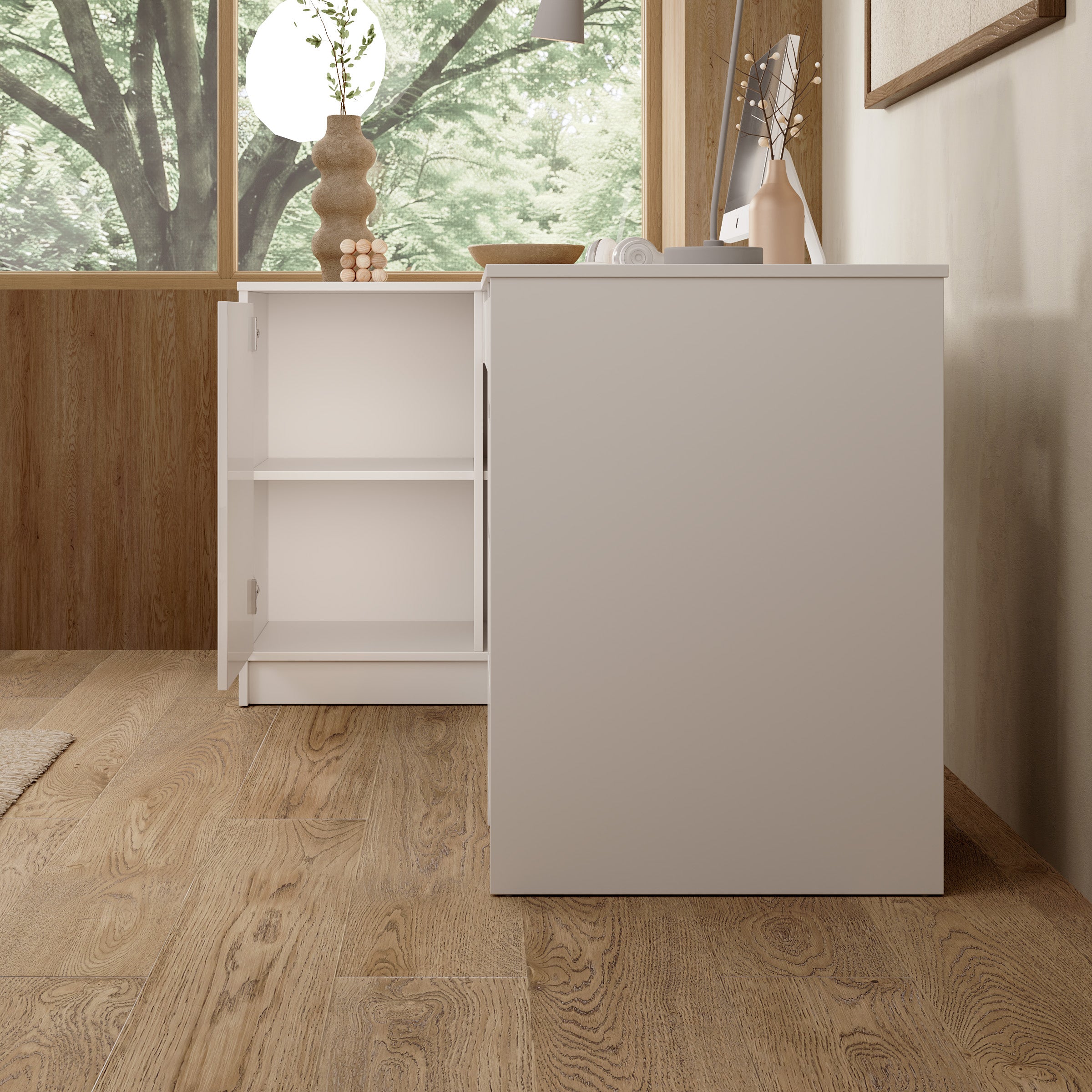 Avio 3 - Bureau - Wit hoogglans - 158x98x76 cm
