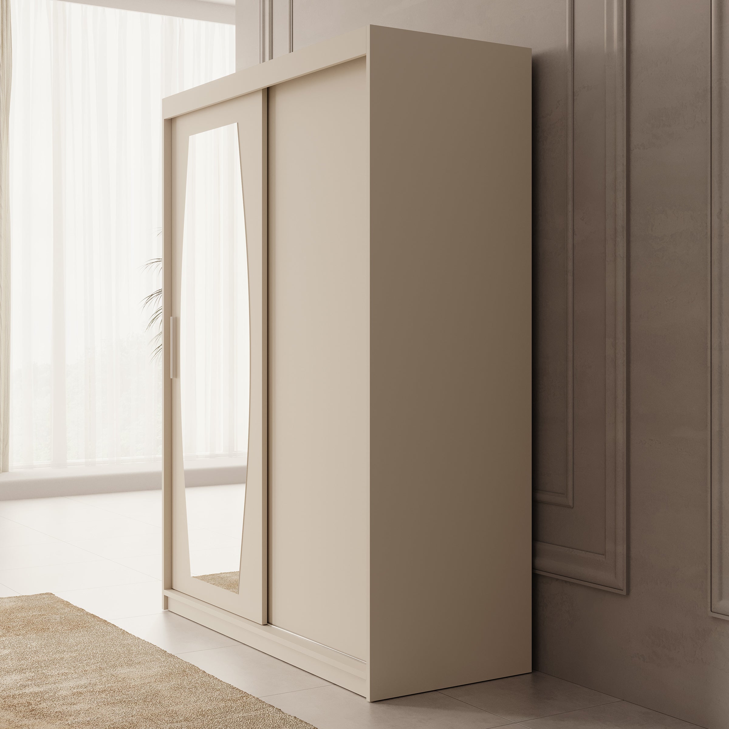 Azai - Kledingkast met schuifdeuren - Beige