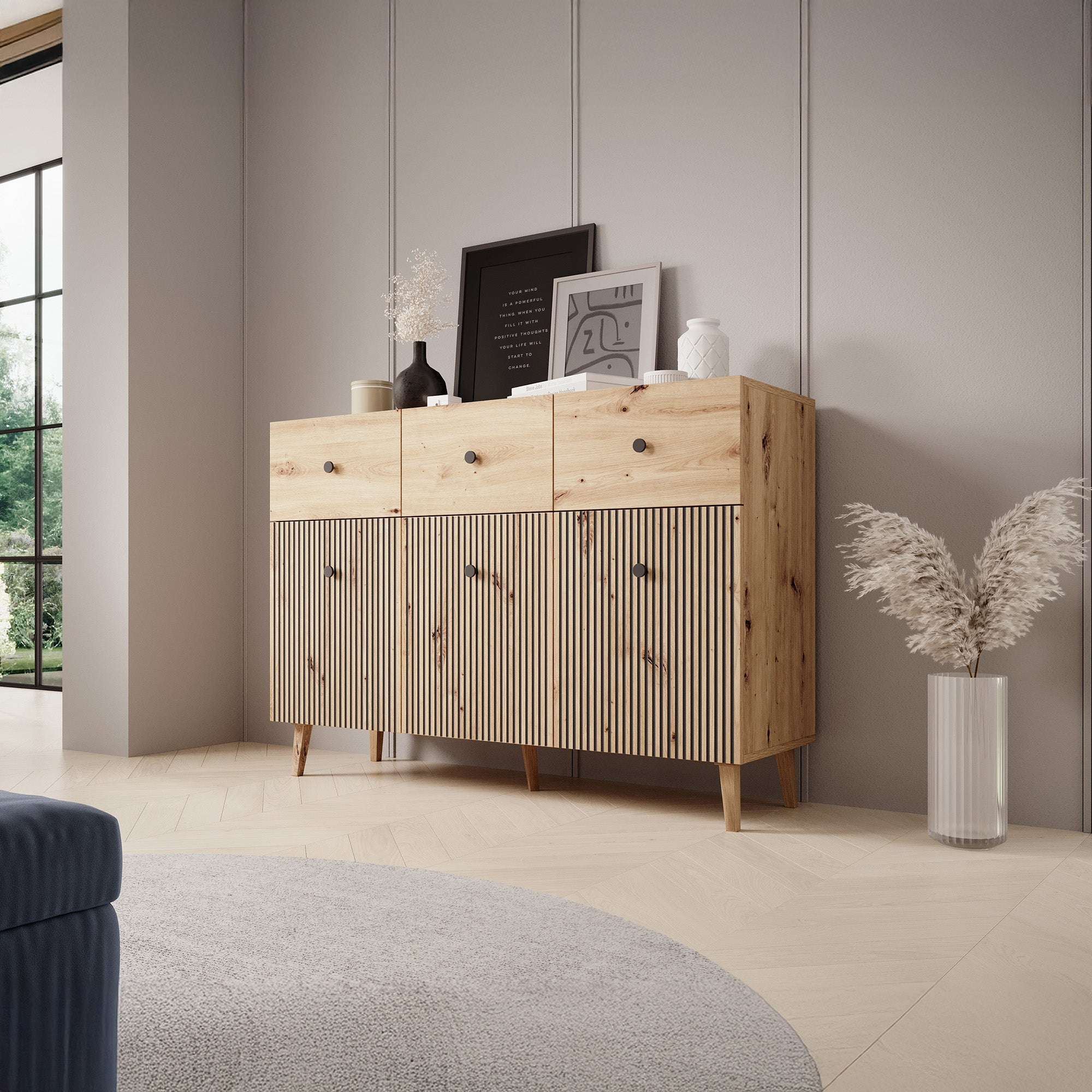 Bali - Dressoir - Eiken - 135x40x95 cm