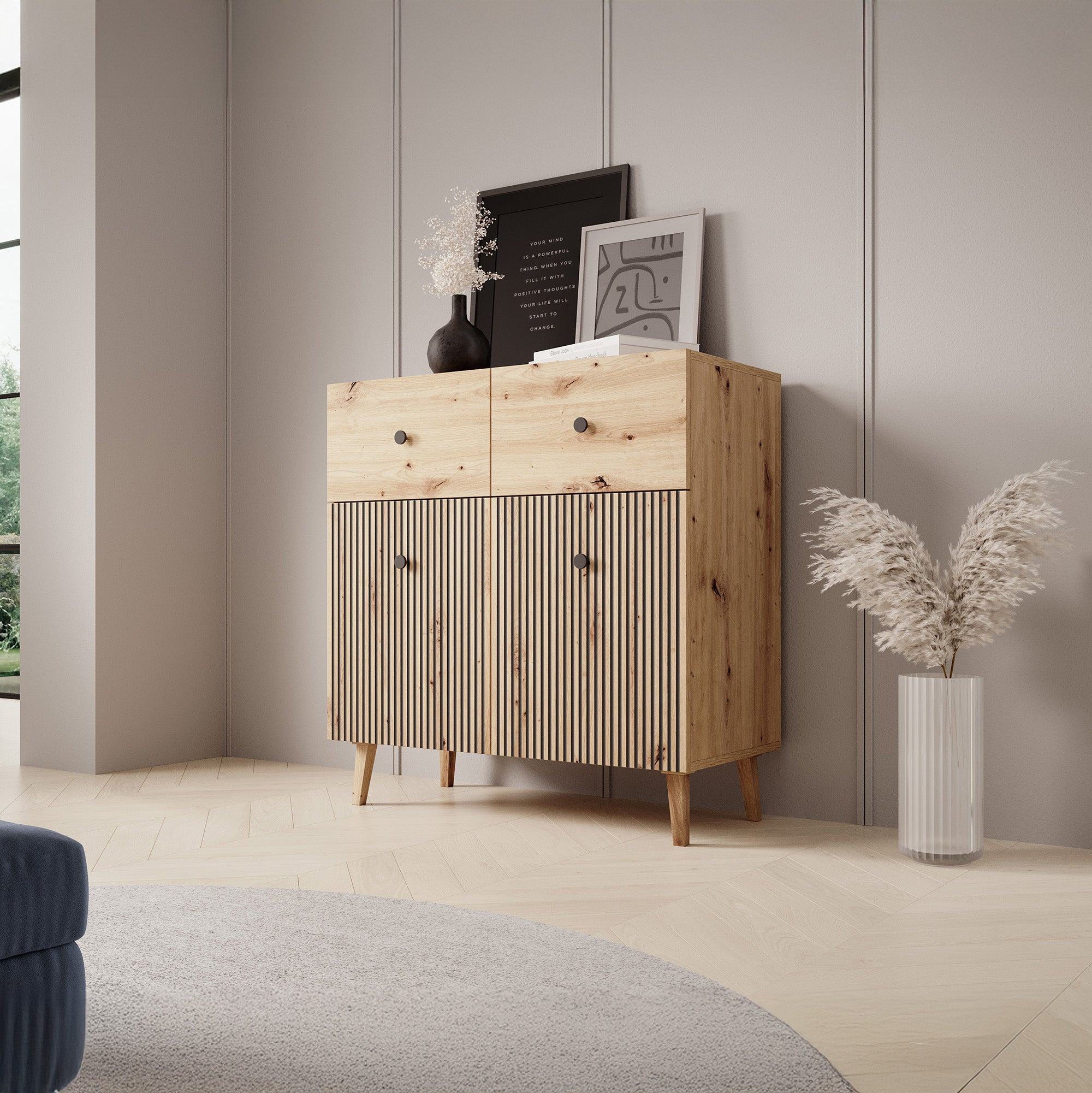 Bali - Dressoir - Eiken - 91x40x95 cm