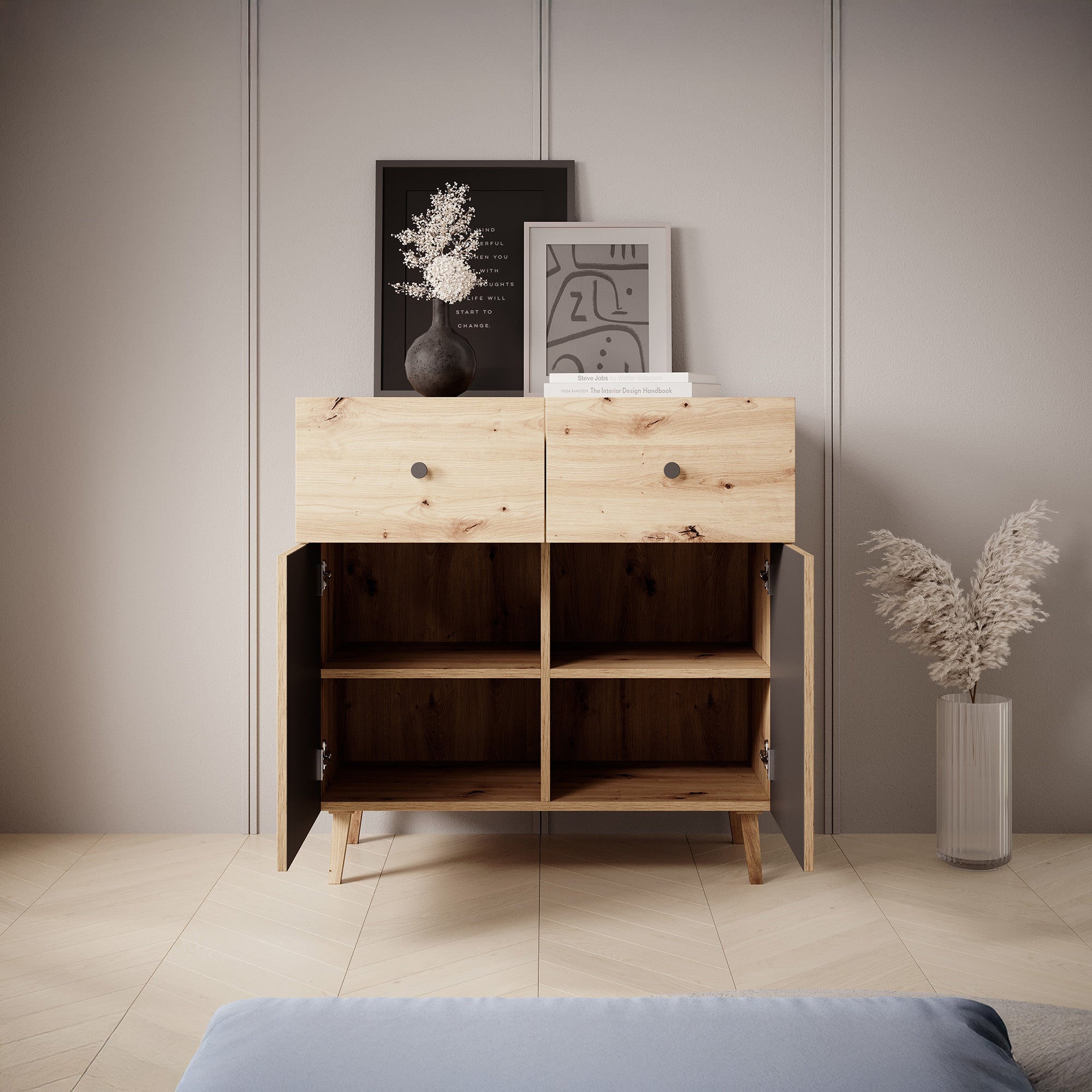 Bali - Dressoir - Eiken - 91x40x95 cm