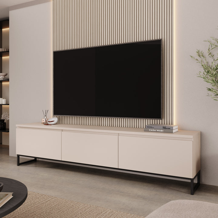 Bandariba - TV-Meubel - Beige - 200x35x48 cm