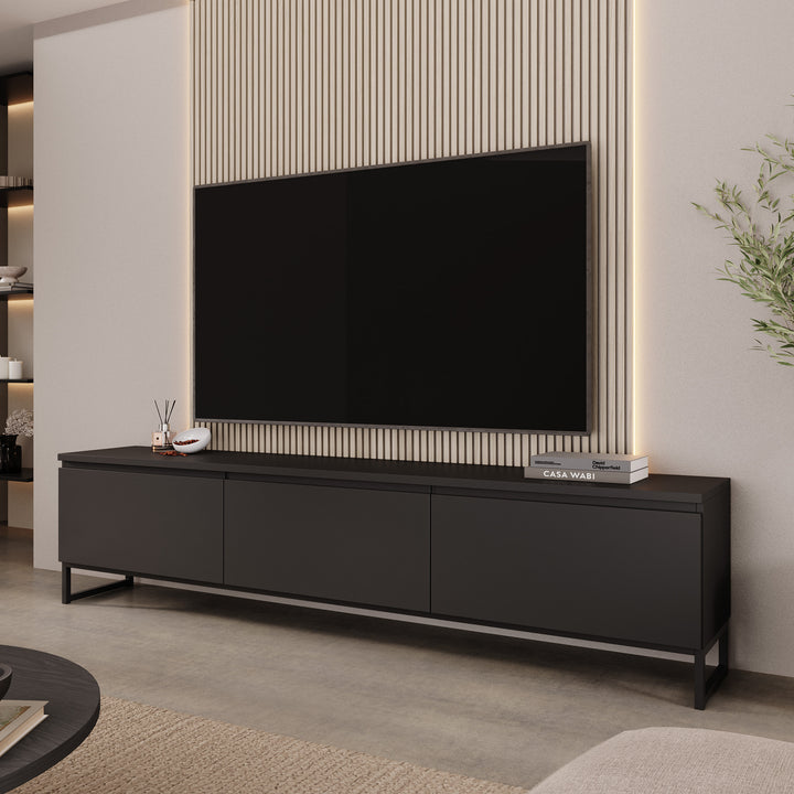 Bandariba - TV-Meubel - Zwart - 200x35x48 cm