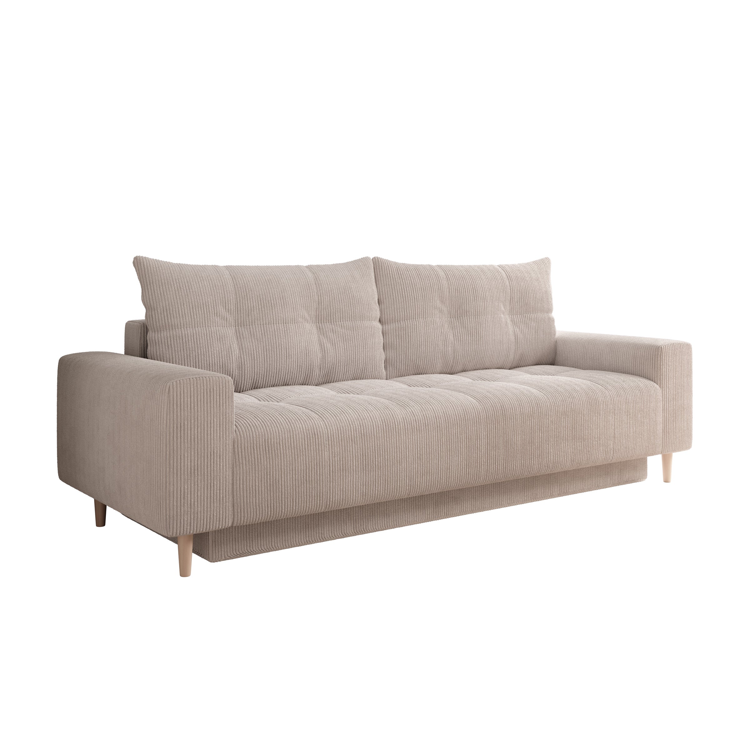 Shoren - 2-zitsbank - Ribstof beige