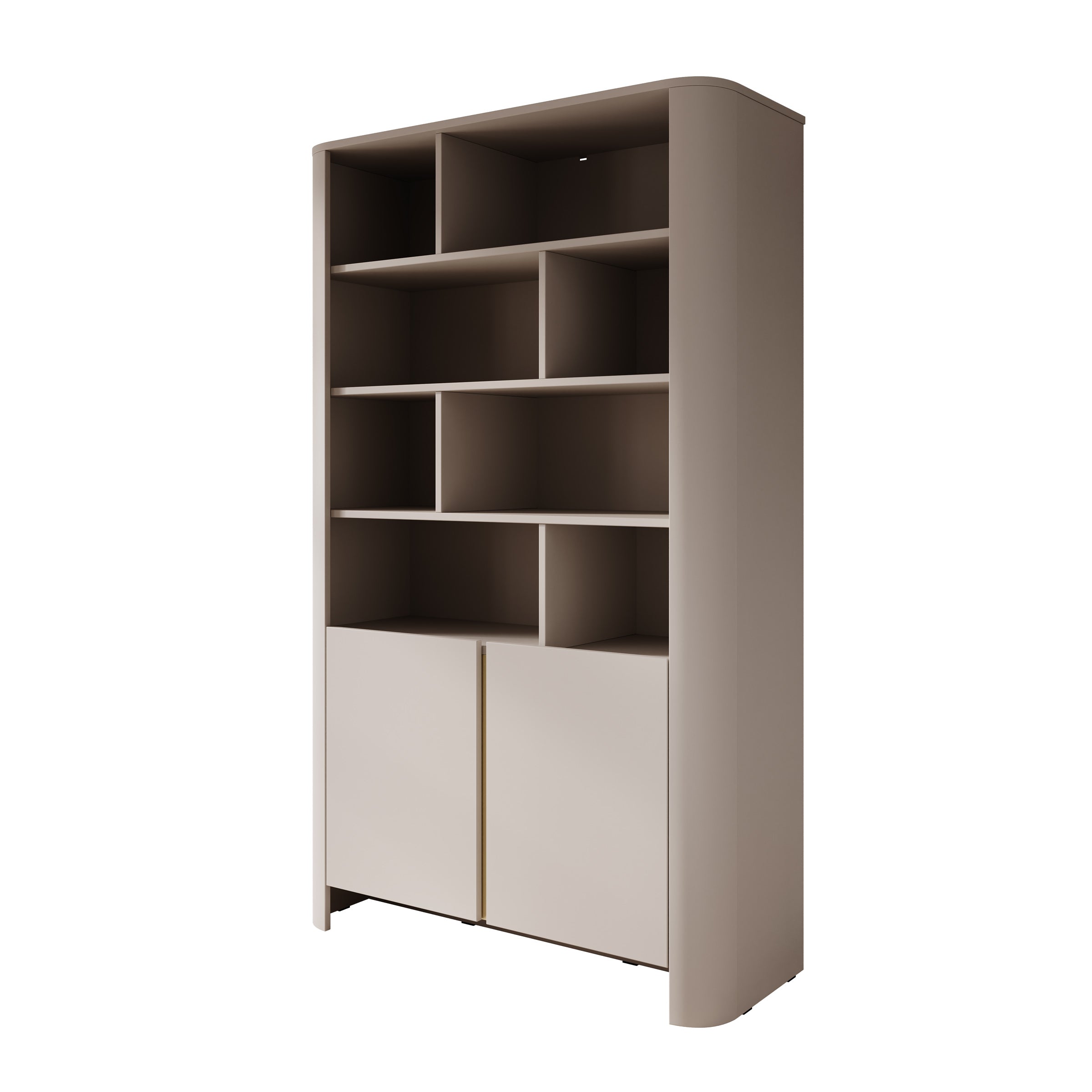 Barbados - Boekenkast - Beige - 103x39x170 cm