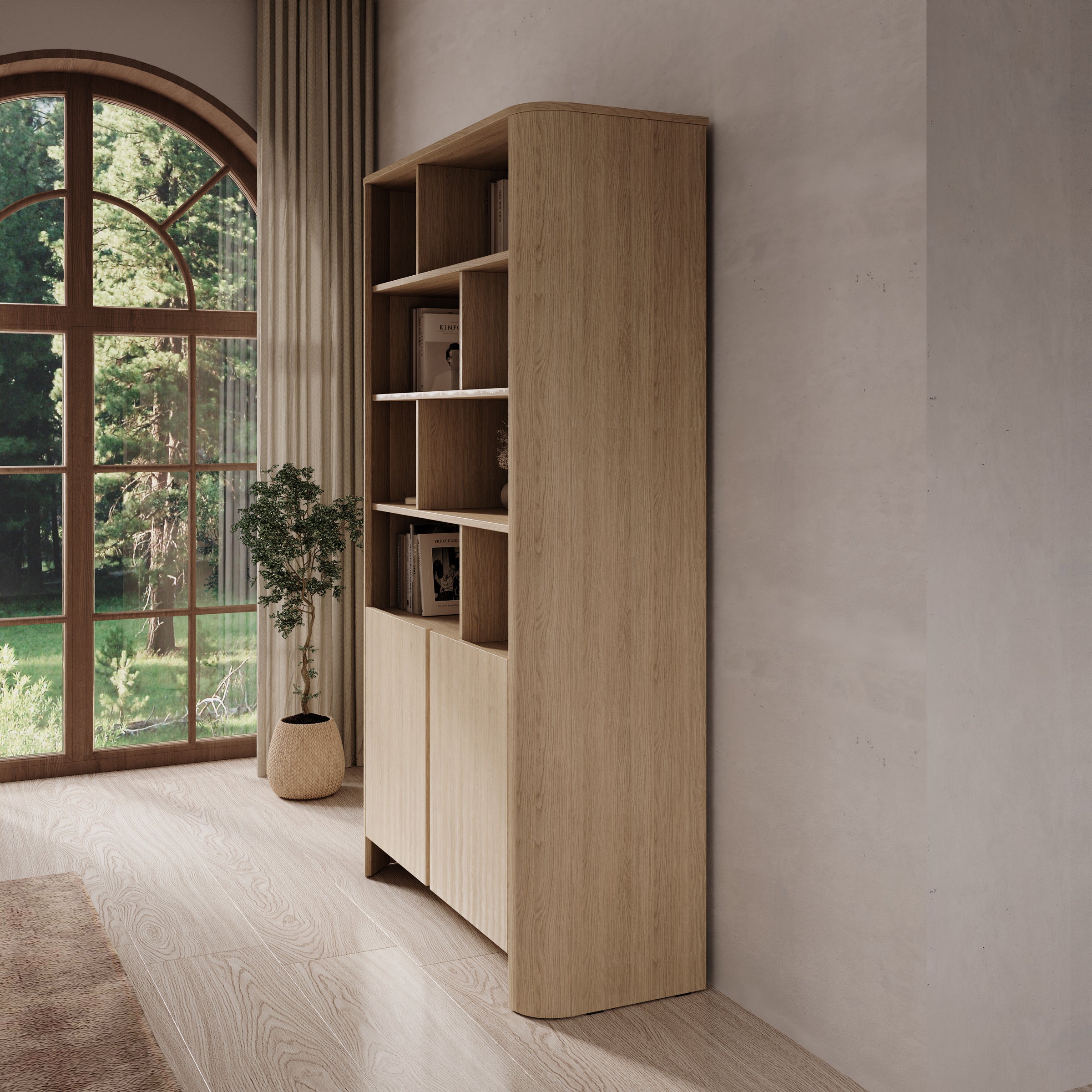 Barbados - Boekenkast - Eiken - 103x39x170 cm