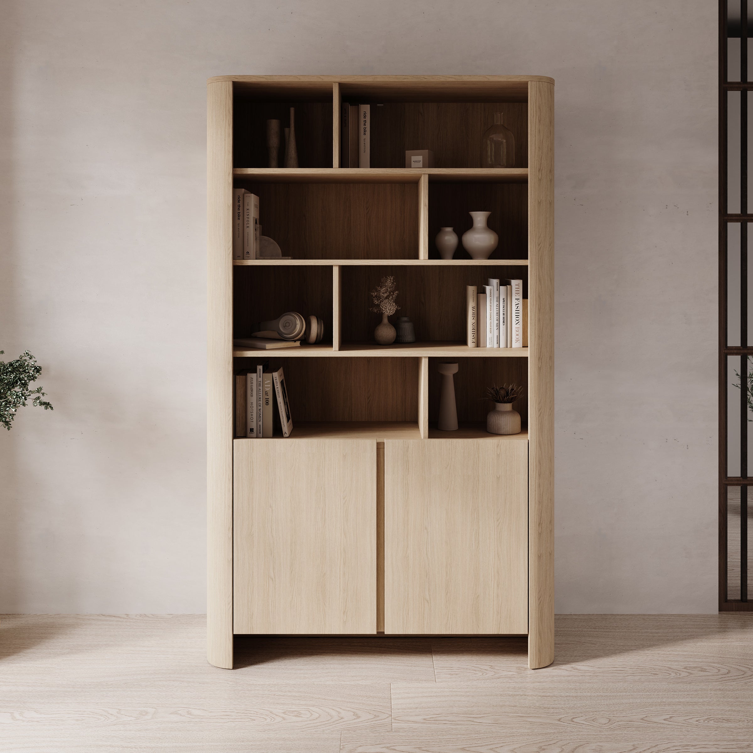 Barbados - Boekenkast - Eiken - 103x39x170 cm