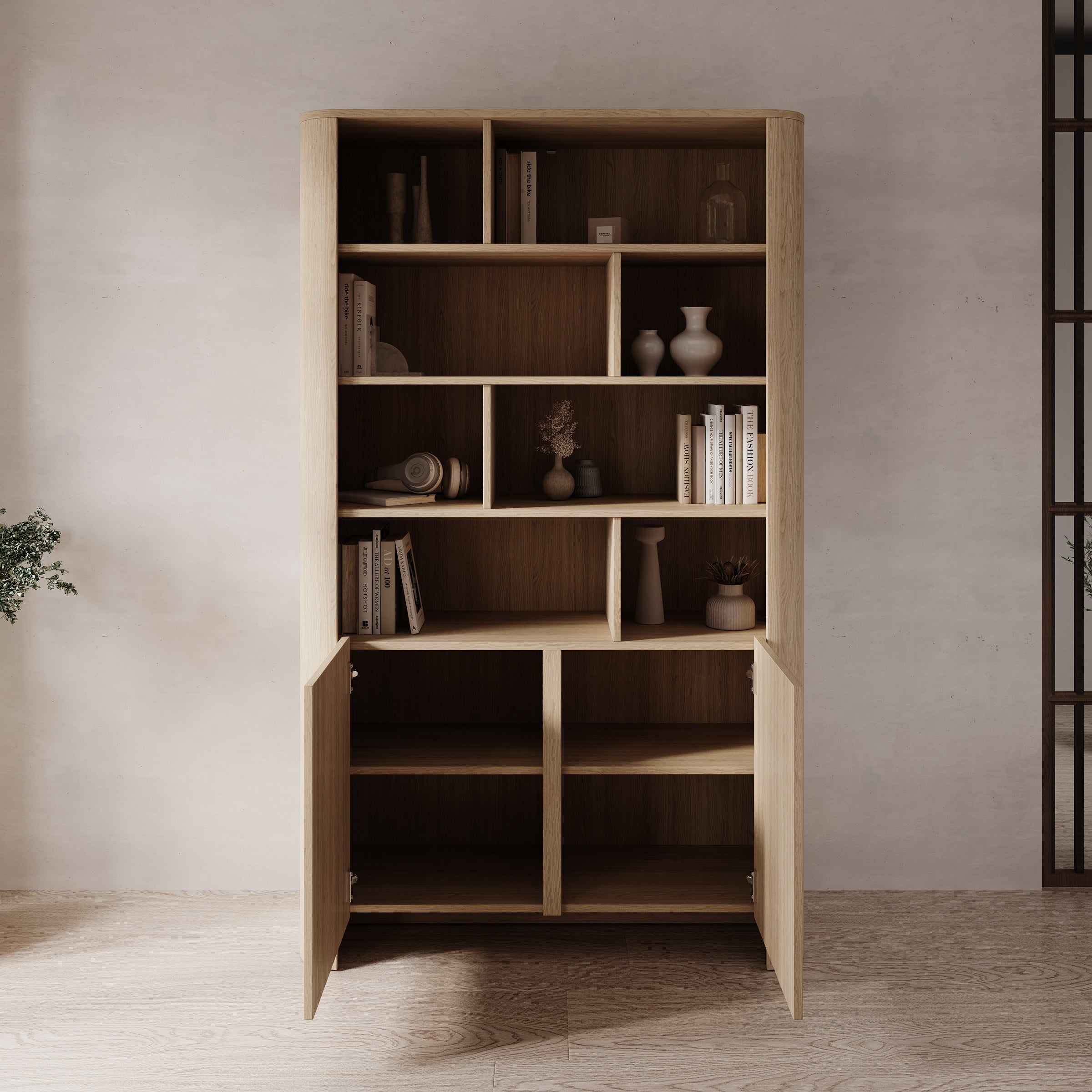 Barbados - Boekenkast - Eiken - 103x39x170 cm