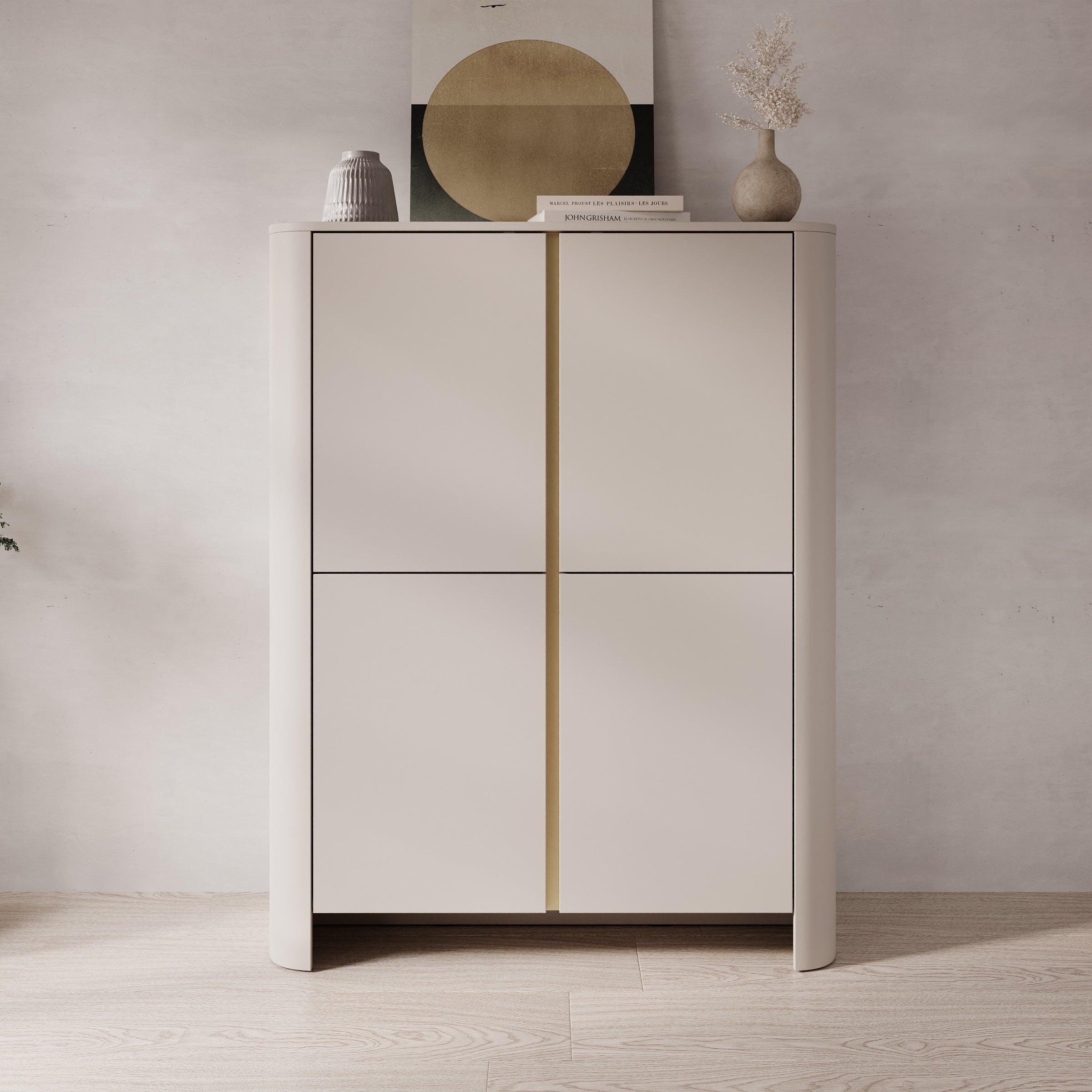 Barbados - Dressoir - Beige - 103x39x132 cm