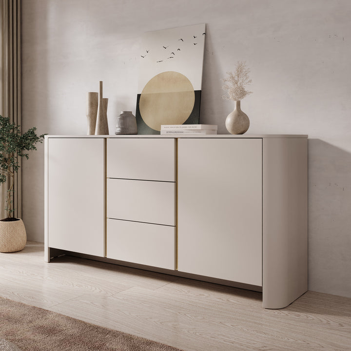 Barbados - Dressoir - Beige - 168x39x84 cm