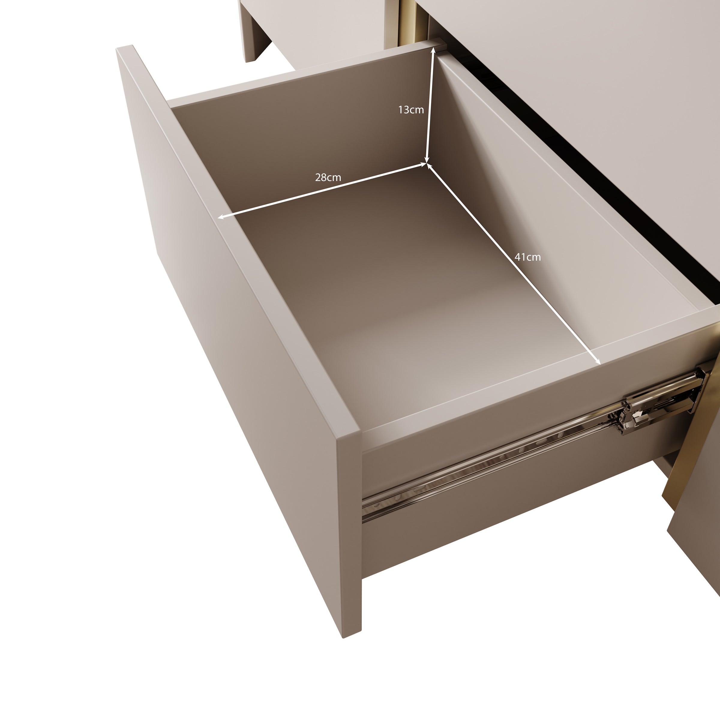 Barbados - Dressoir - Beige - 168x39x84 cm