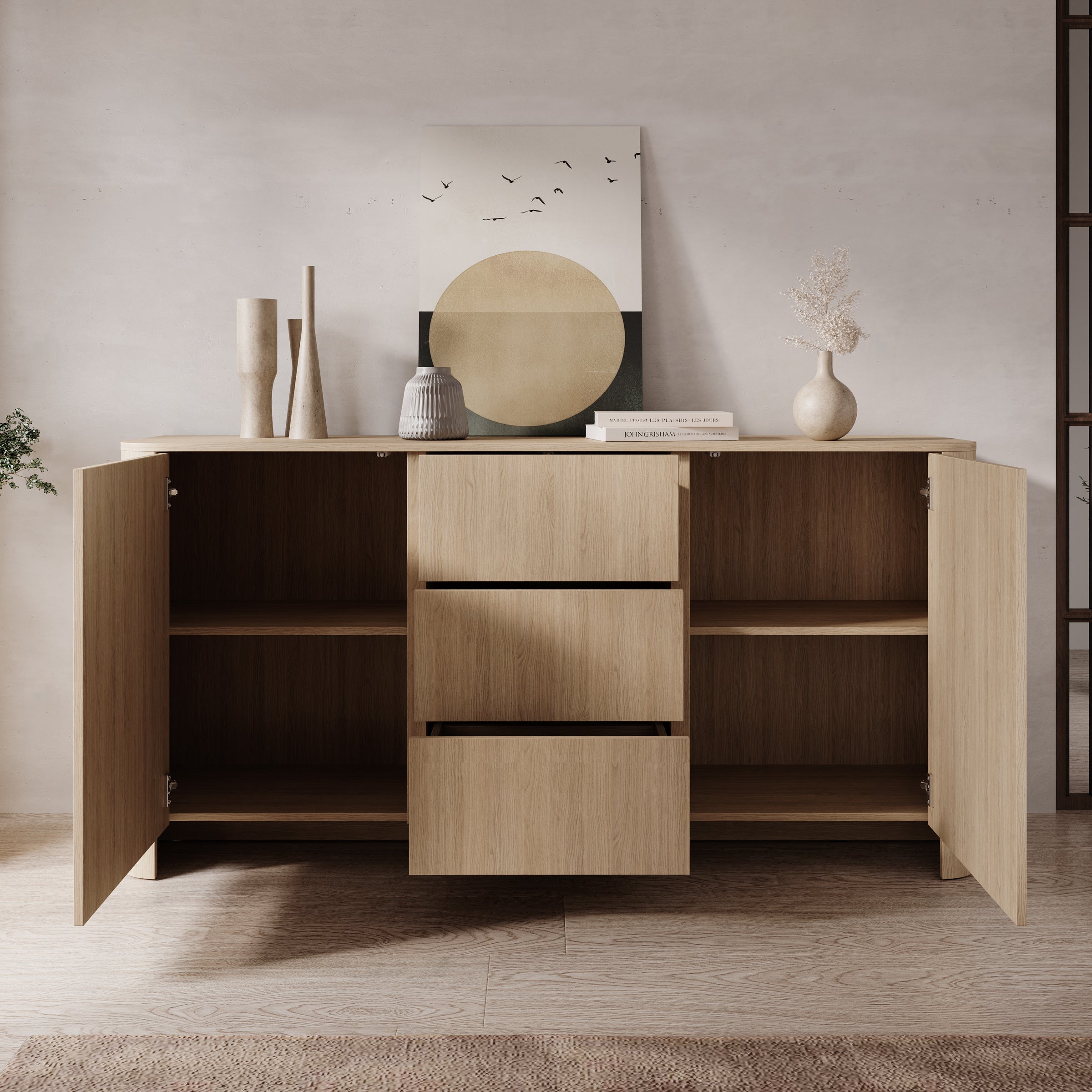 Barbados - Dressoir - Eiken - 168x39x84 cm