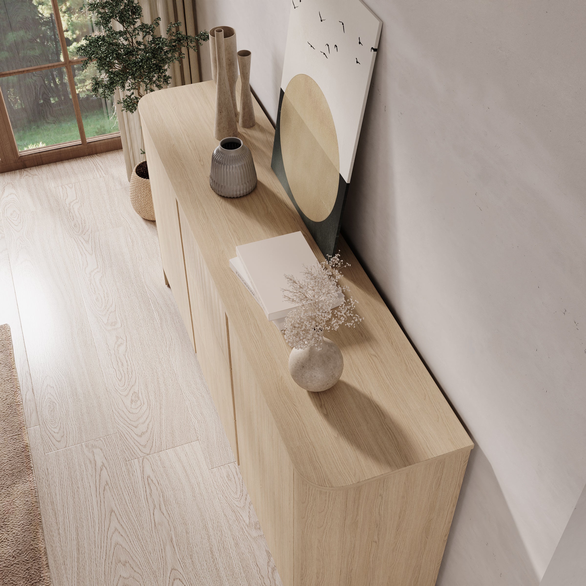 Barbados - Dressoir - Eiken - 168x39x84 cm