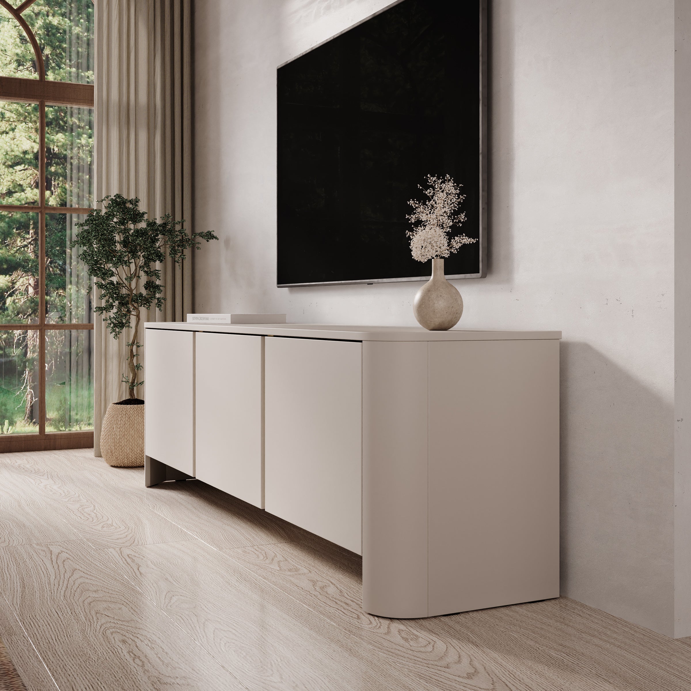 Barbados - TV-Meubel - Beige - 168x39x52 cm