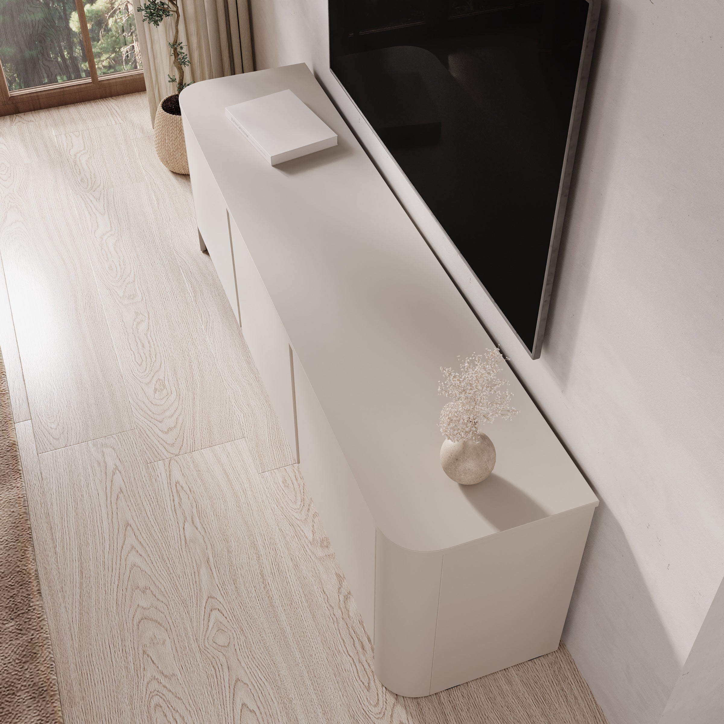 Barbados - TV-Meubel - Beige - 168x39x52 cm