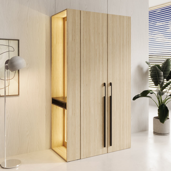 Barbuda - Kledingkast 2 deuren - Eiken - 111x58x208 cm