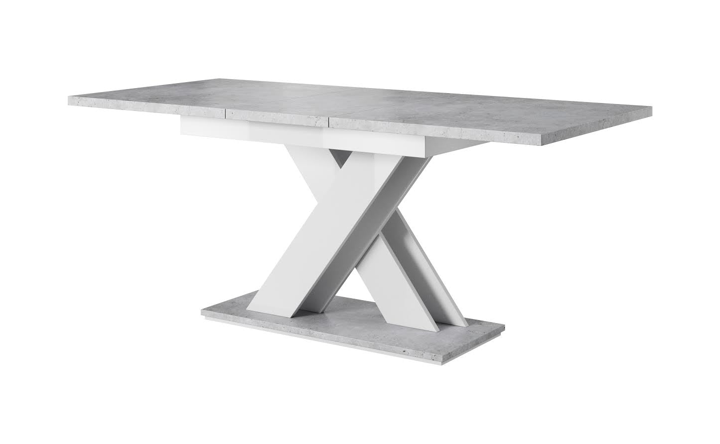 Bari - Eetkamertafel - Betonlook/wit - 140x80x75 cm