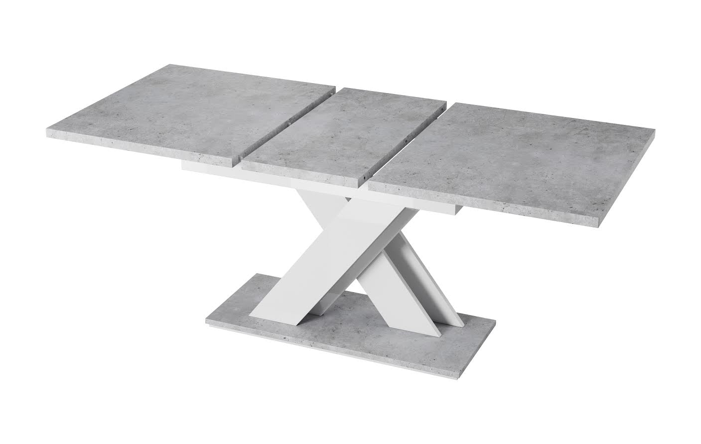 Bari - Eetkamertafel - Betonlook/wit - 140x80x75 cm