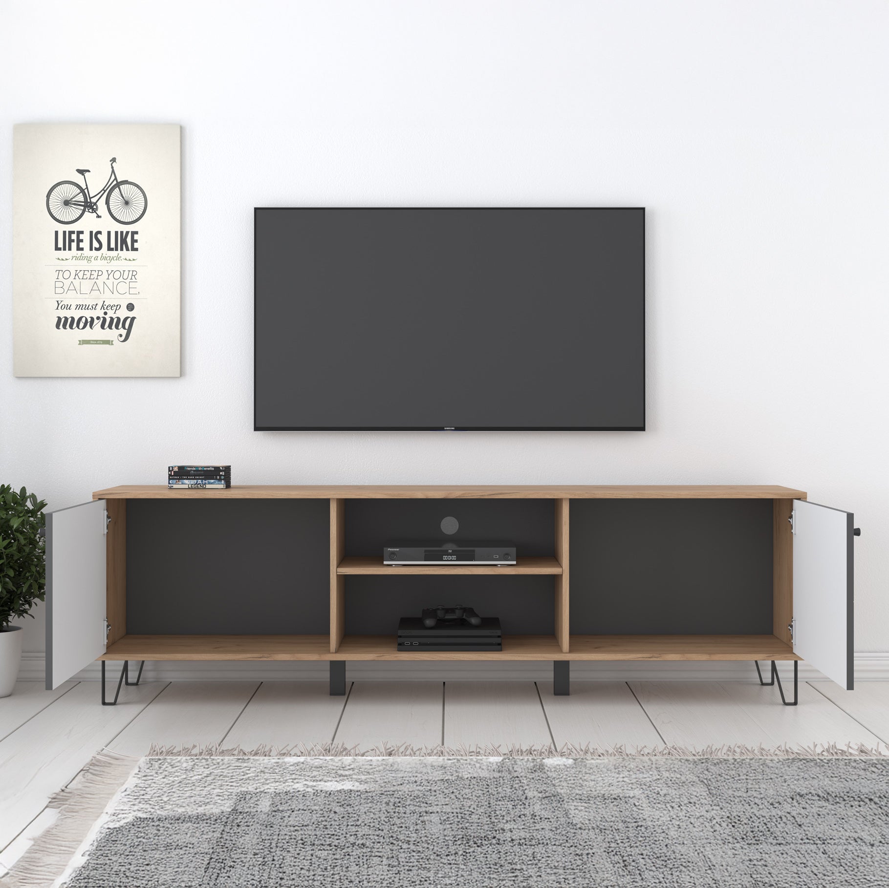 Barlo - TV-Meubel - Eiken - 183 cm