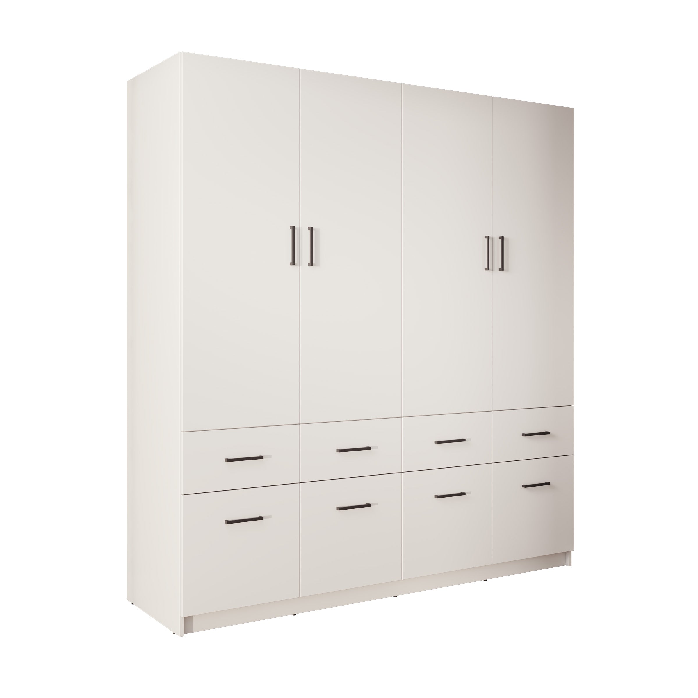 Basora - Kledingkast 2-deurs - Wit - 180x54x198 cm